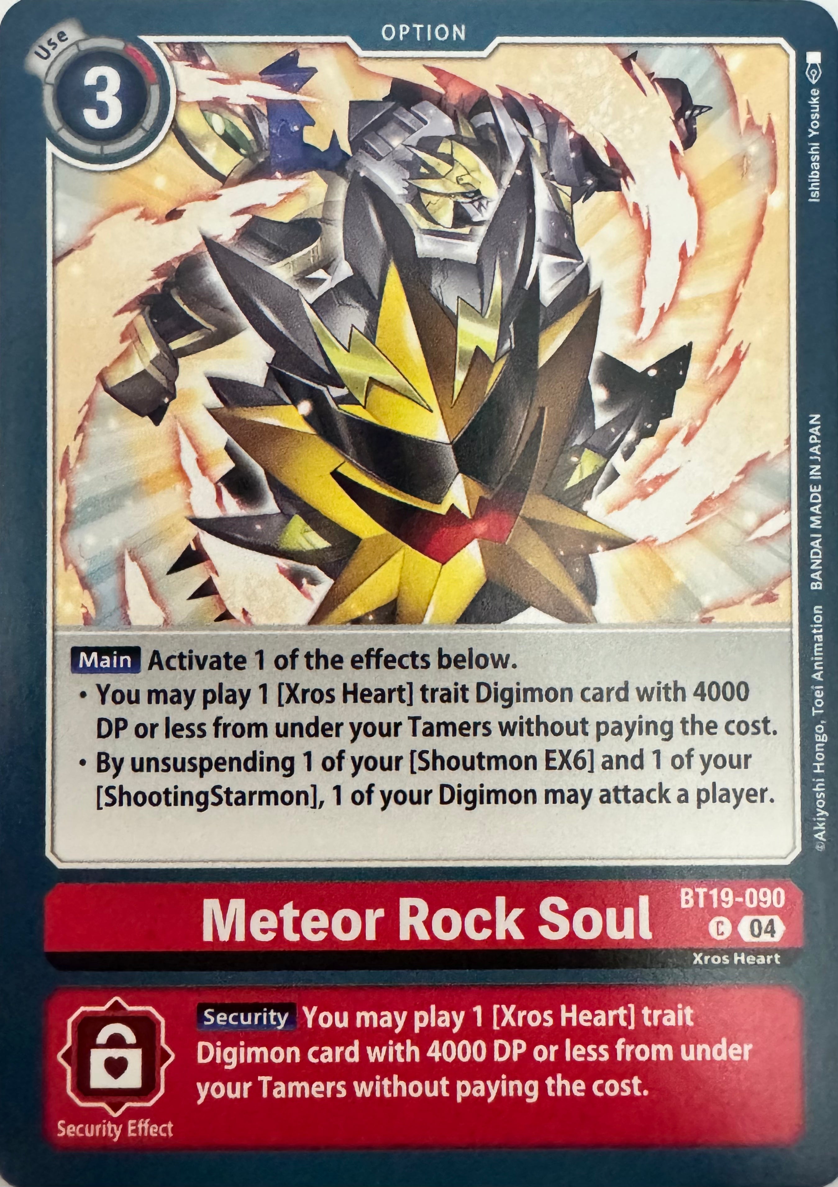 Digimon Tcg Meteor Rock Soul Bt19-090
