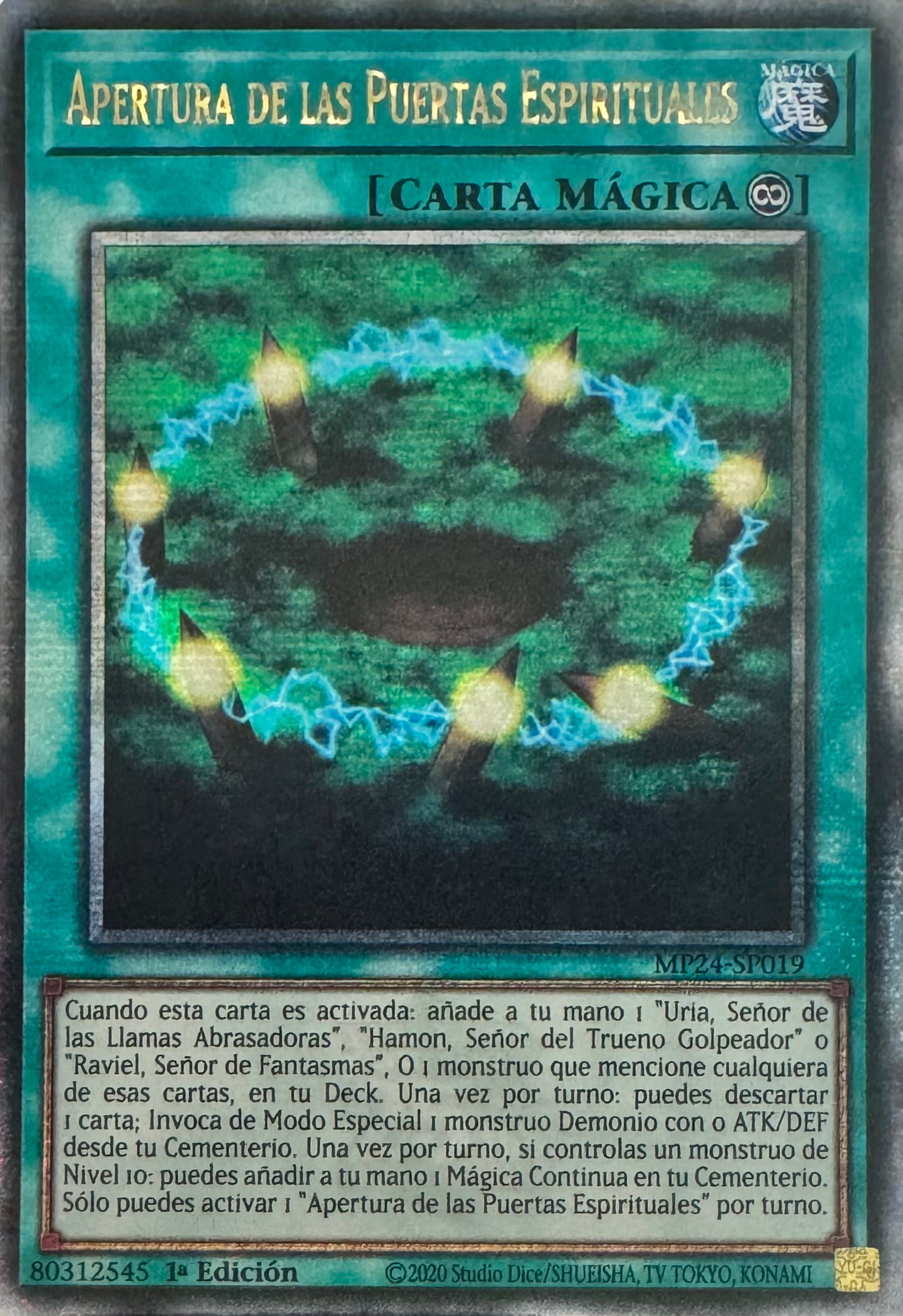 Yugioh! Apertura De Las Puertas Espirituales Mp24-sp019 1a Edición Quarter