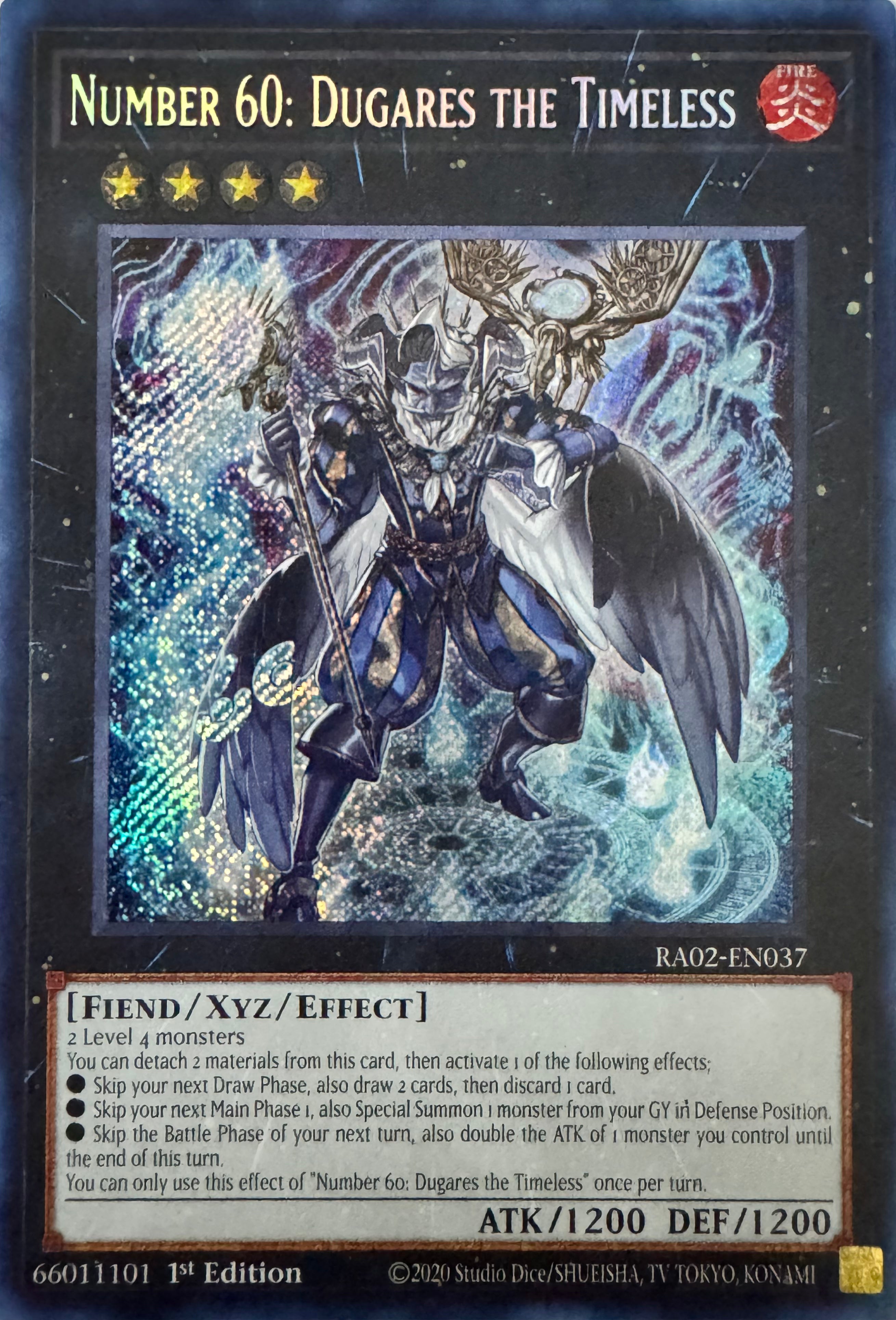 Yugioh! Number 60: Dugares The Timeless Ra02-en037 1st Edition Secret