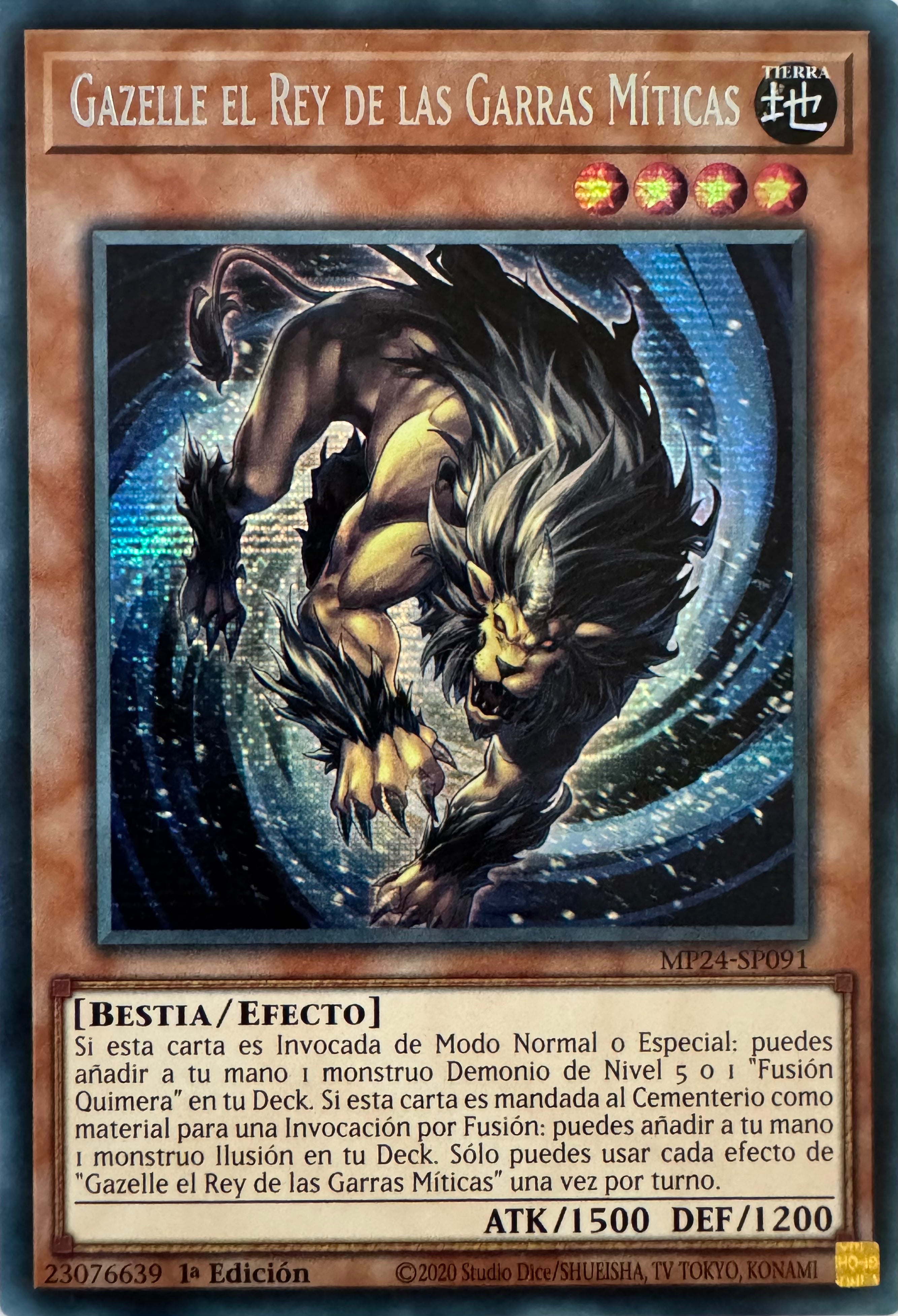 Yugioh! Gazelle El Rey De Las Garras Miticas Mp24-sp091 1a Edición