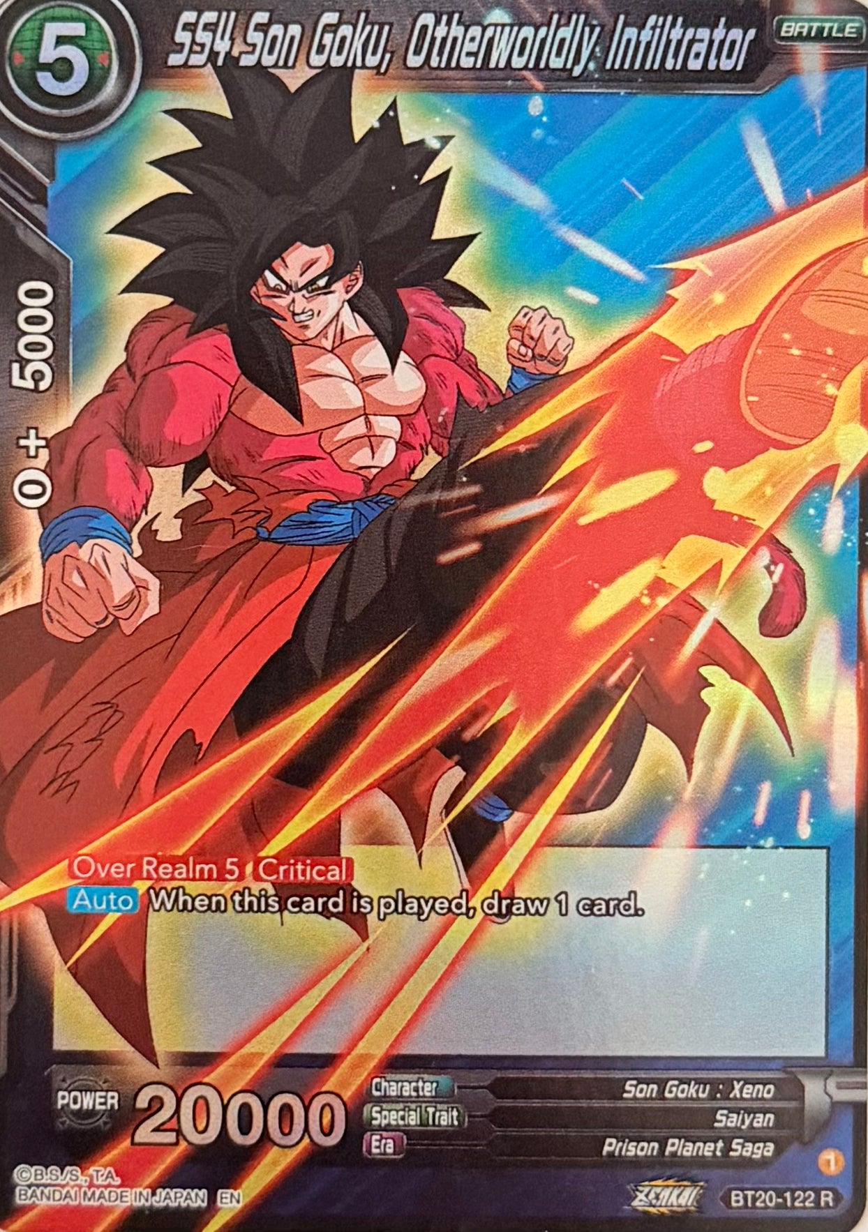 Dragon Ball Tcg SS4 Son Goku, Otherwordly Infiltrator BT20-122 Foil
