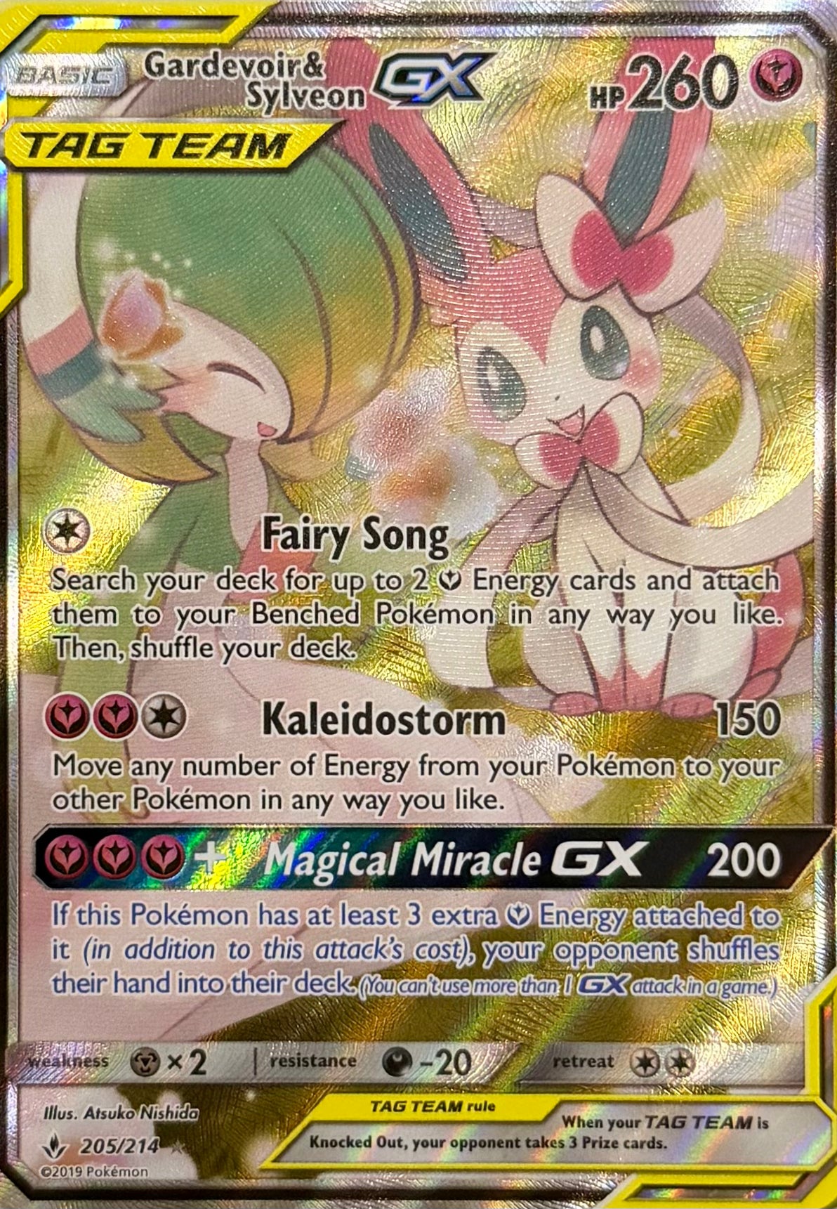 Pokémon Tcg Gardevoir & Sylveon GX 205/214