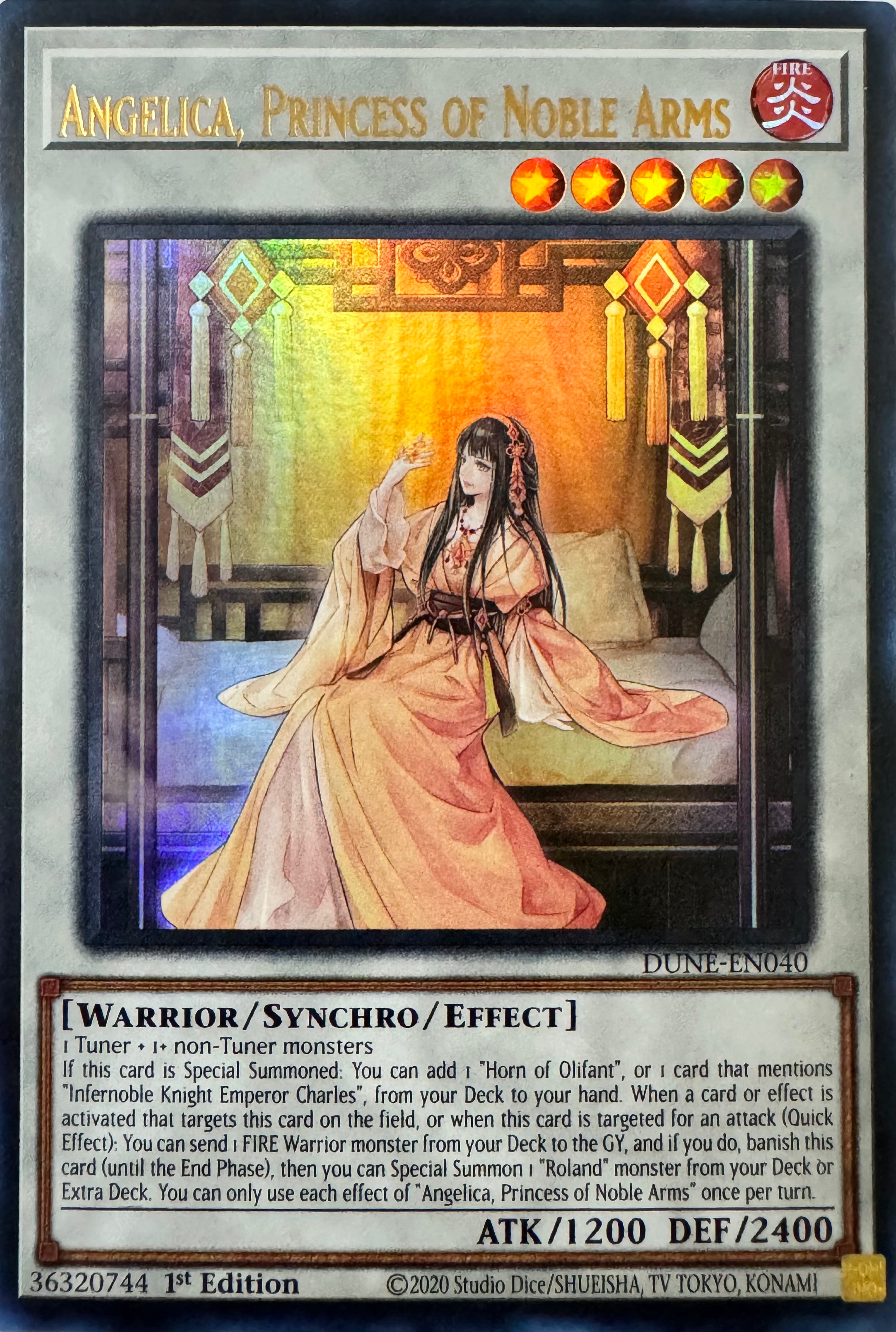 Yugioh! Angelica, Princess Of Noble Arms Dune-en040 1st Edition Ultra