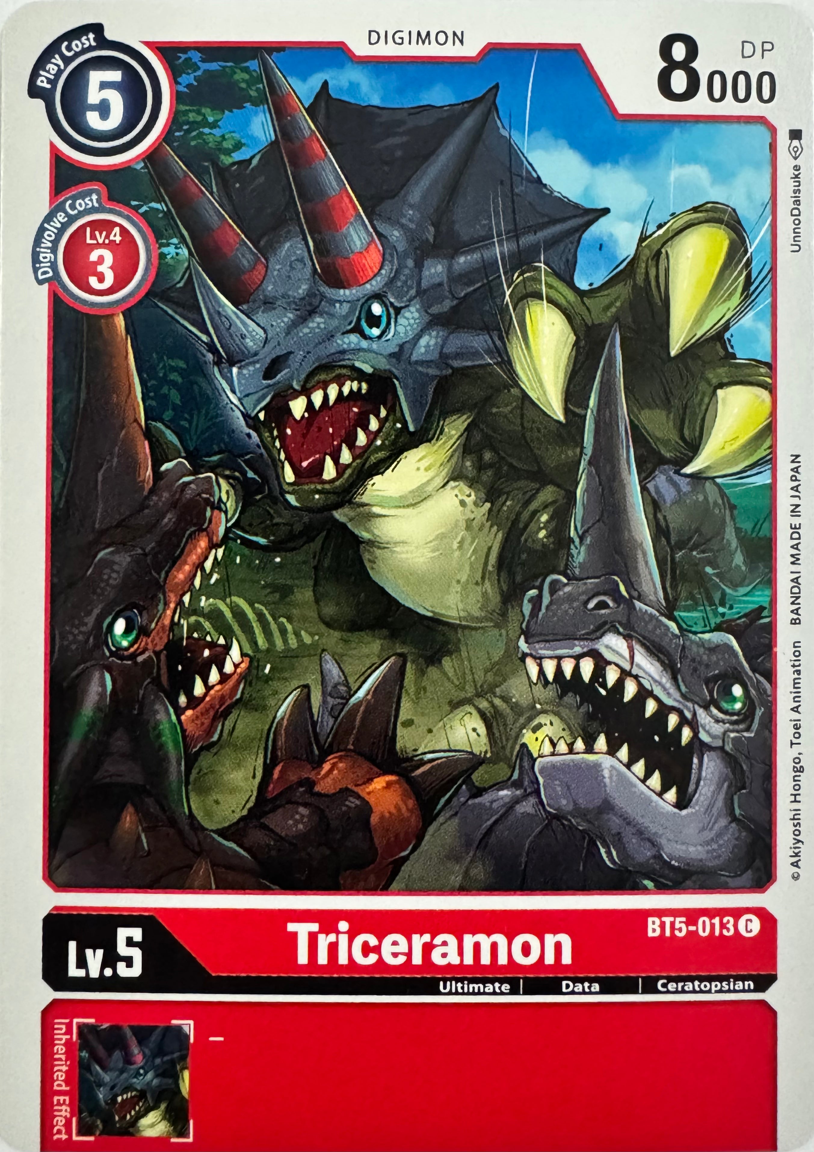 Digimon Tcg Triceramon Bt5-013