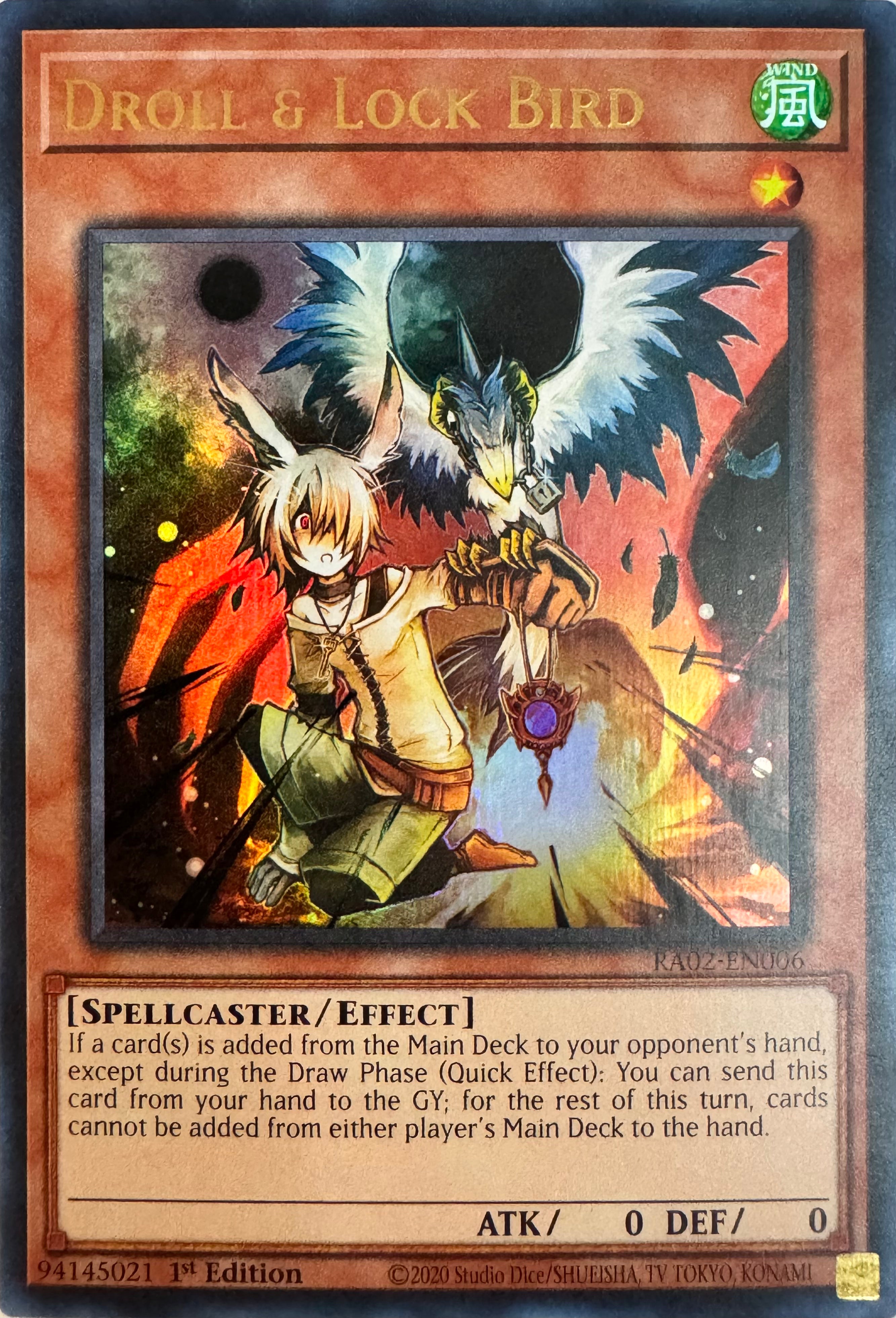 Yugioh! Droll & Lock Bird Ra02-en006 1st Edition Ultra