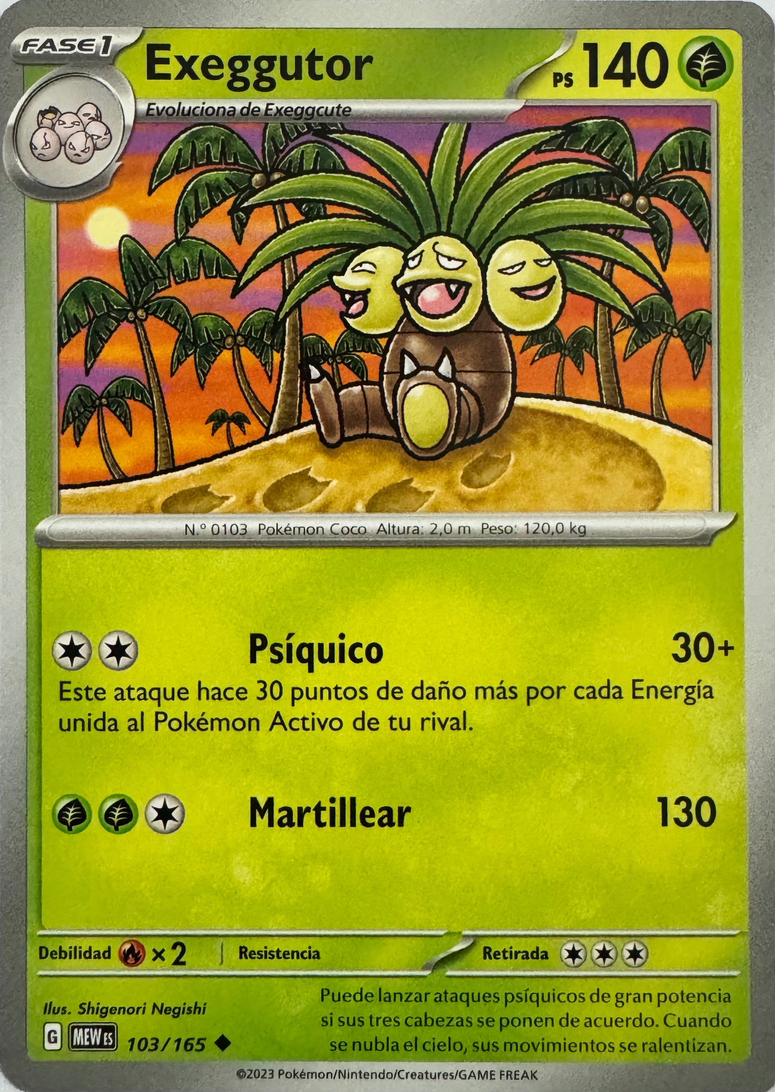Pokemon Tcg Exeggutor 103/165 (Español)