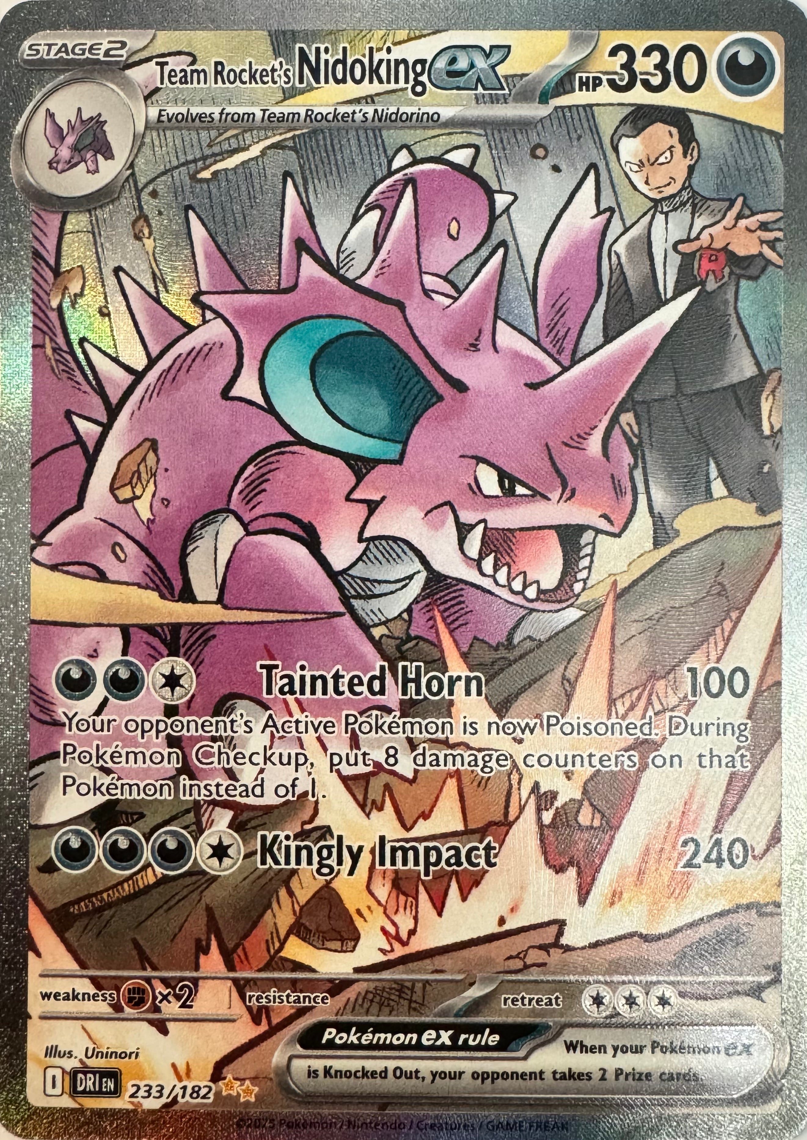 Pokemon Tcg Team Rocket’s Nidoking Ex 233/182