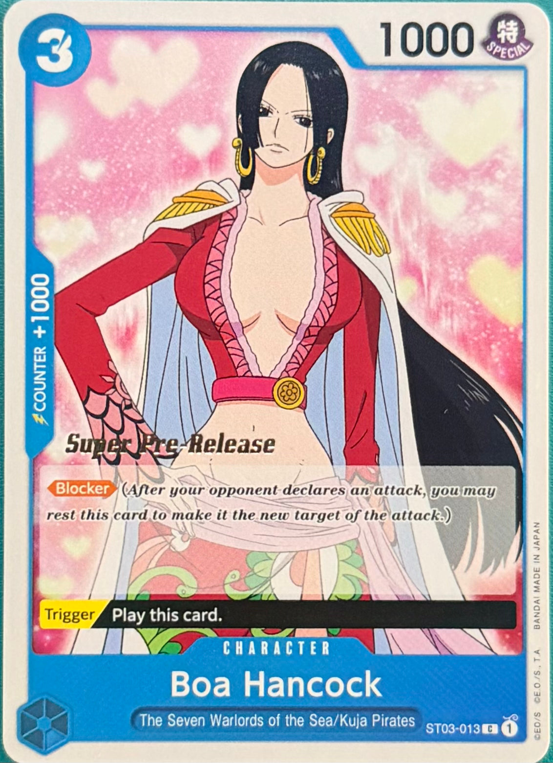 One Piece Tcg Boa Hancock ST03-013 Super Pre Release