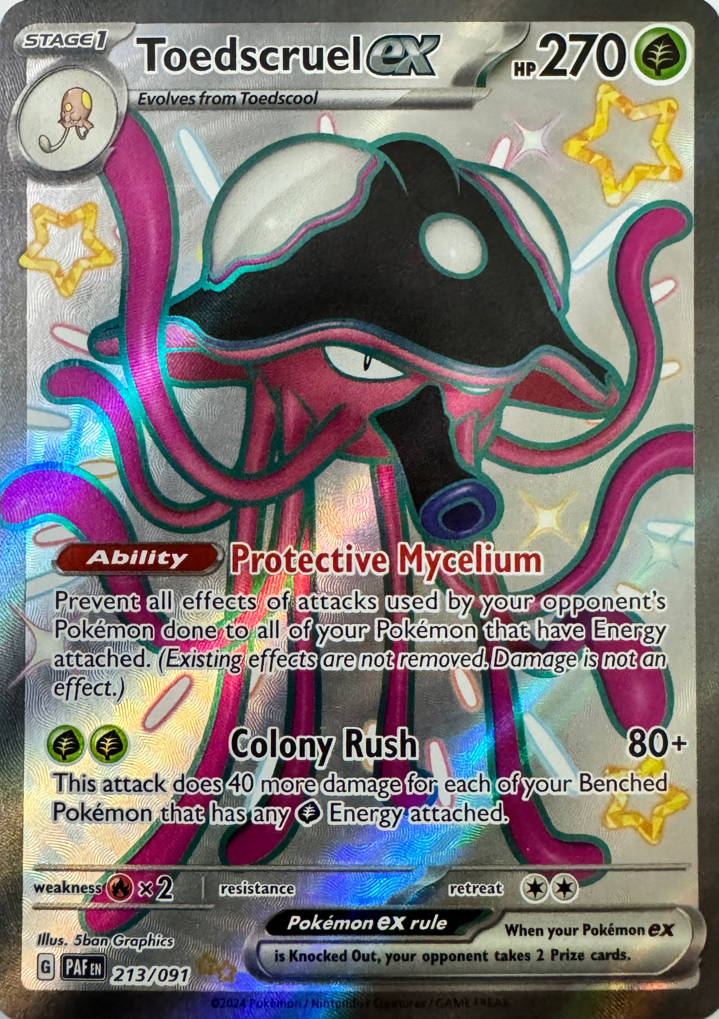 Pokemon Tcg Toedscruel Ex 213/091