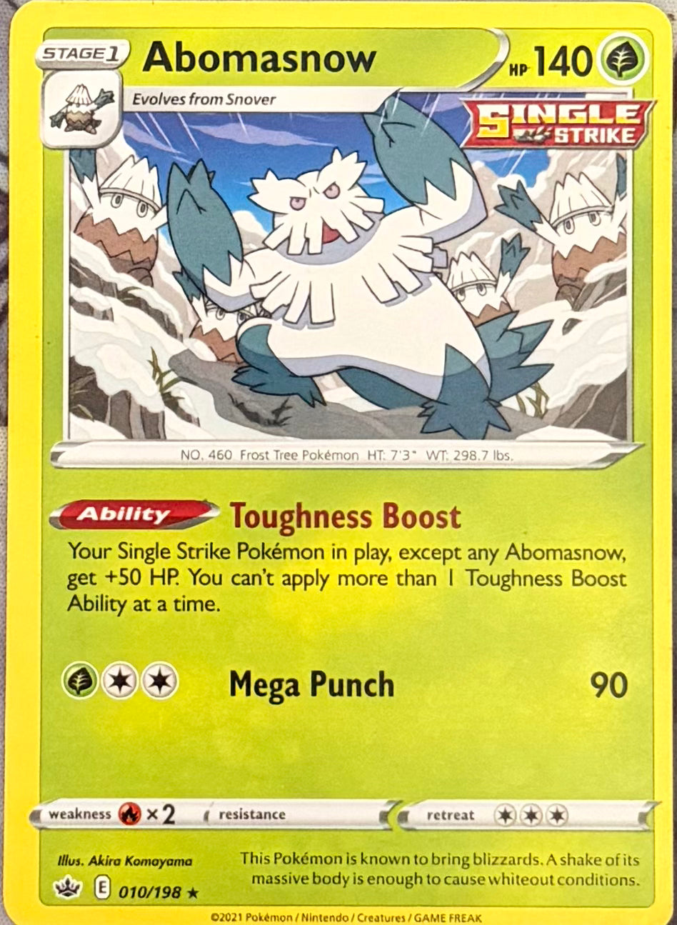 Pokemon Tcg Abomasnow 010/198
