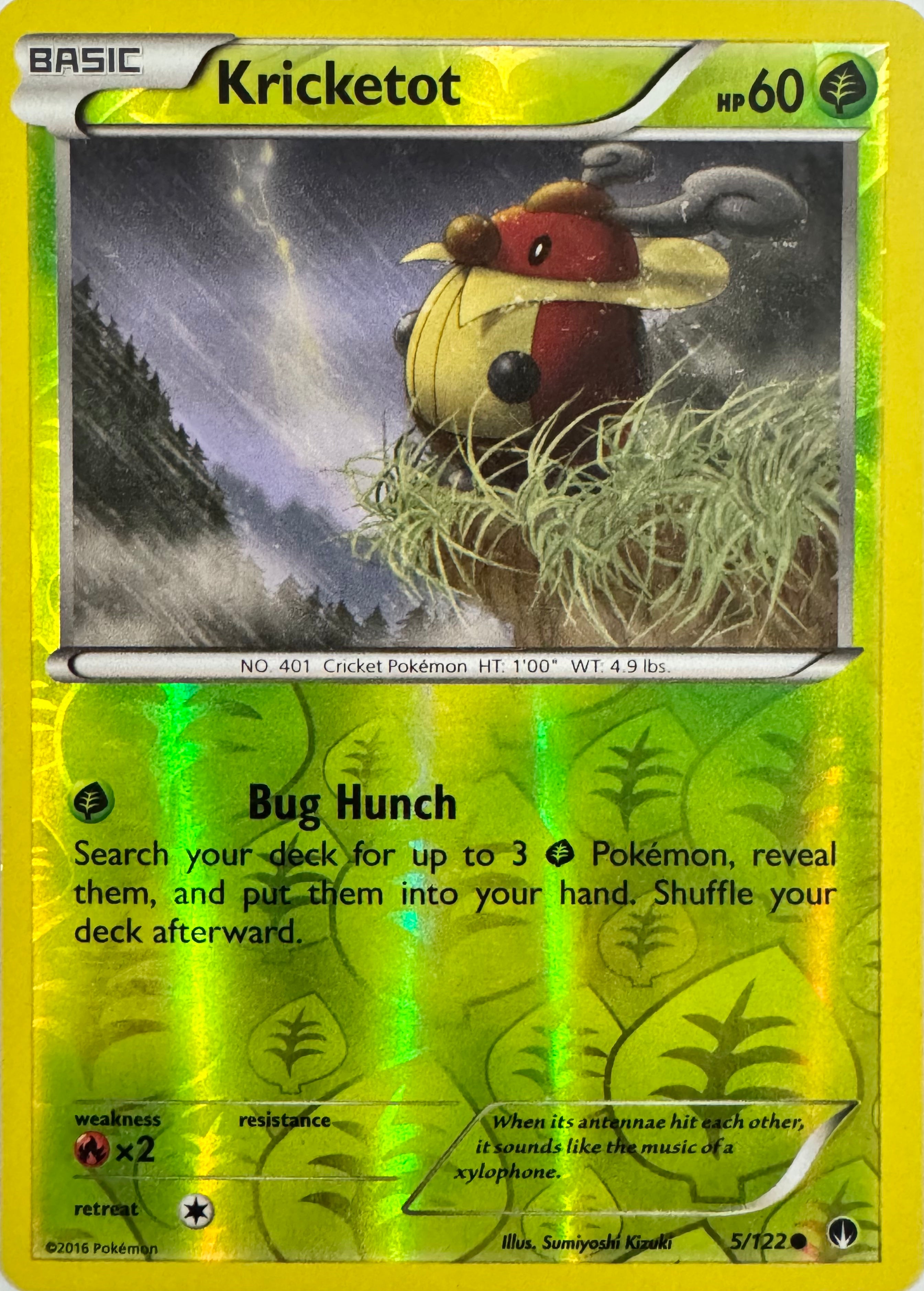 Pokemon Tcg Kricketot 5/122 Reverse