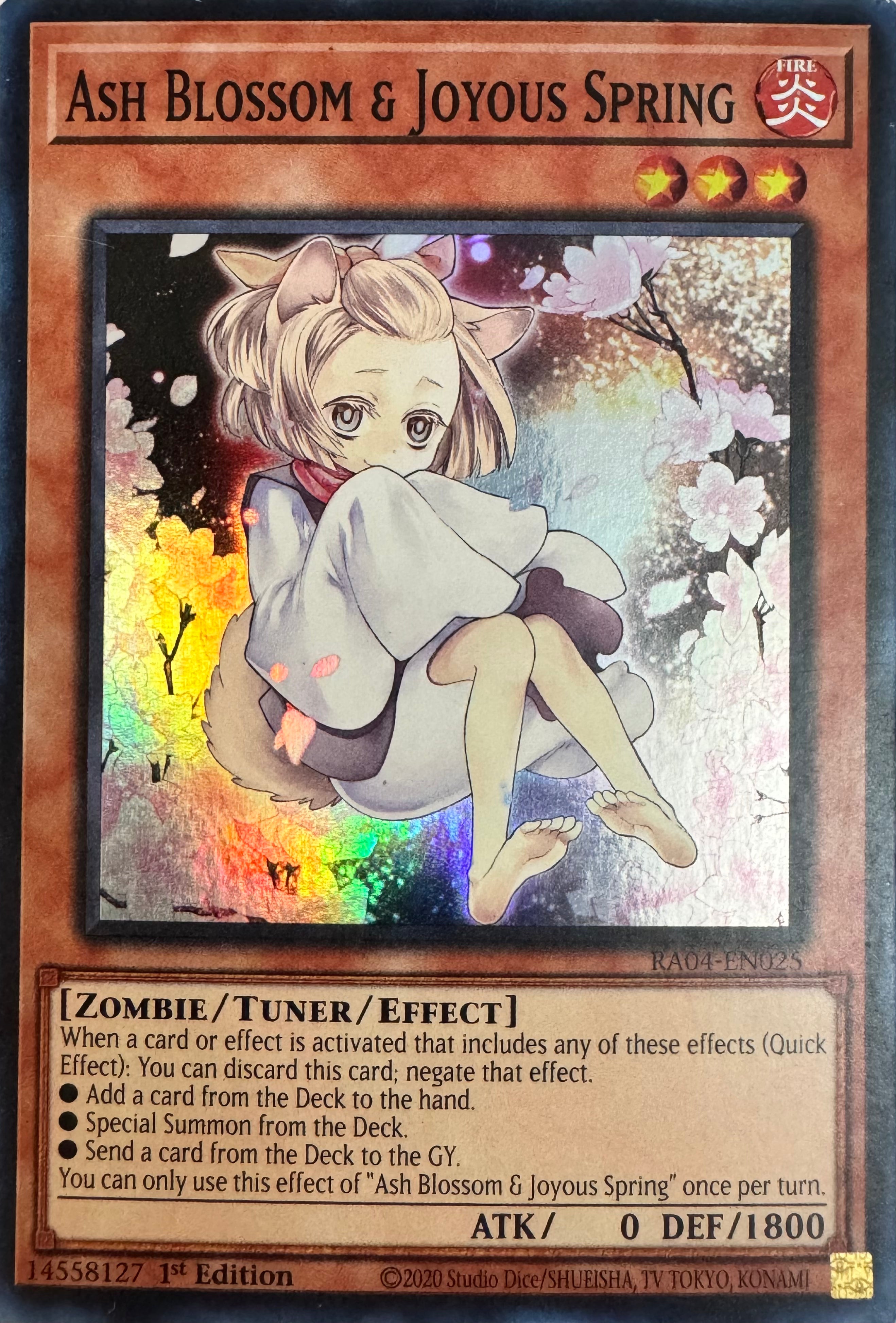 Yugioh! Ash Blossom & Joyous Spring Ra04-en025 1st Edition Super Rare