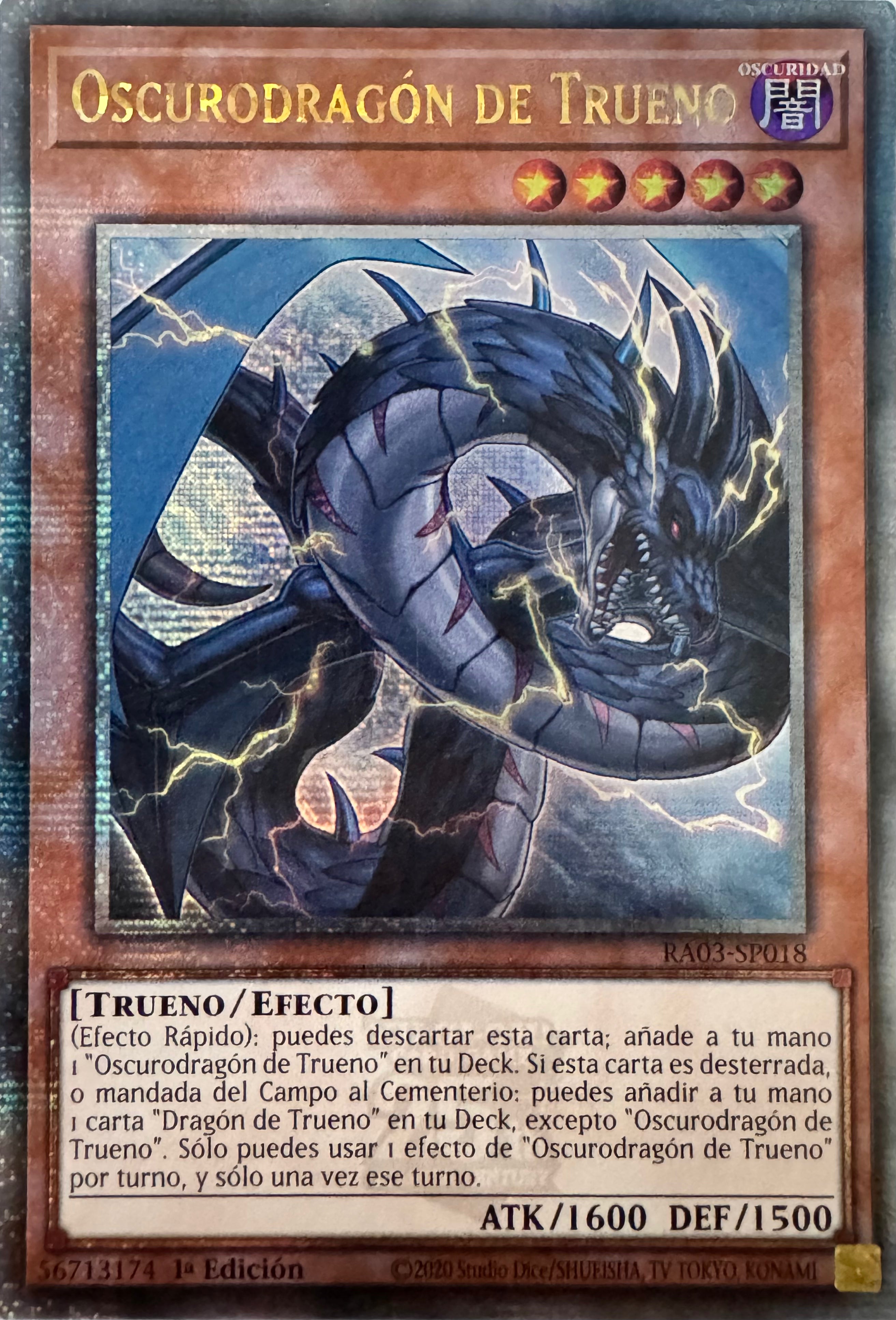 Yugioh! Oscurodragon De Trueno Ra03-sp018 1a Edición Quarter