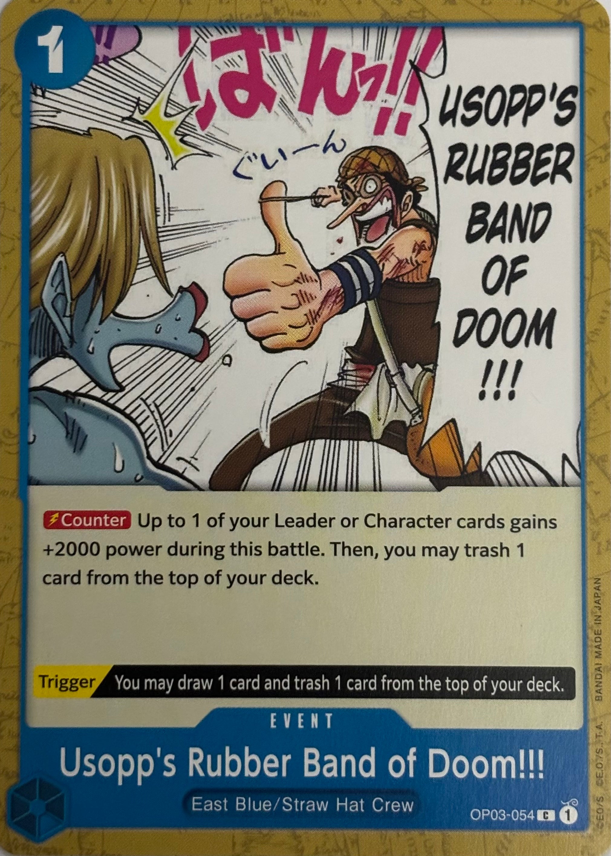 One Piece Tcg Usopp’s Rubber Band of Doom!!! OP03-054