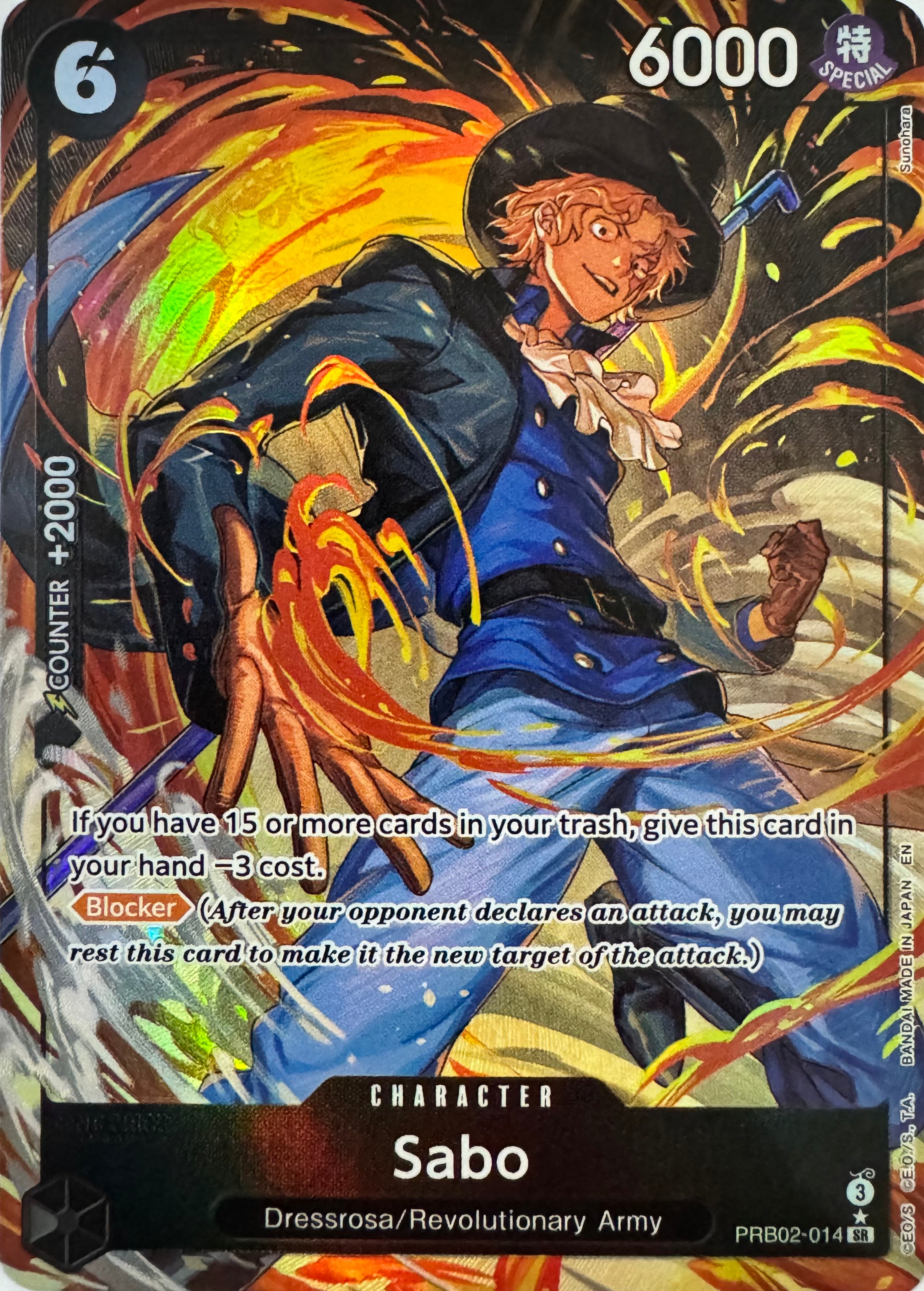 One Piece Tcg Sabo Prb02-014 Foil