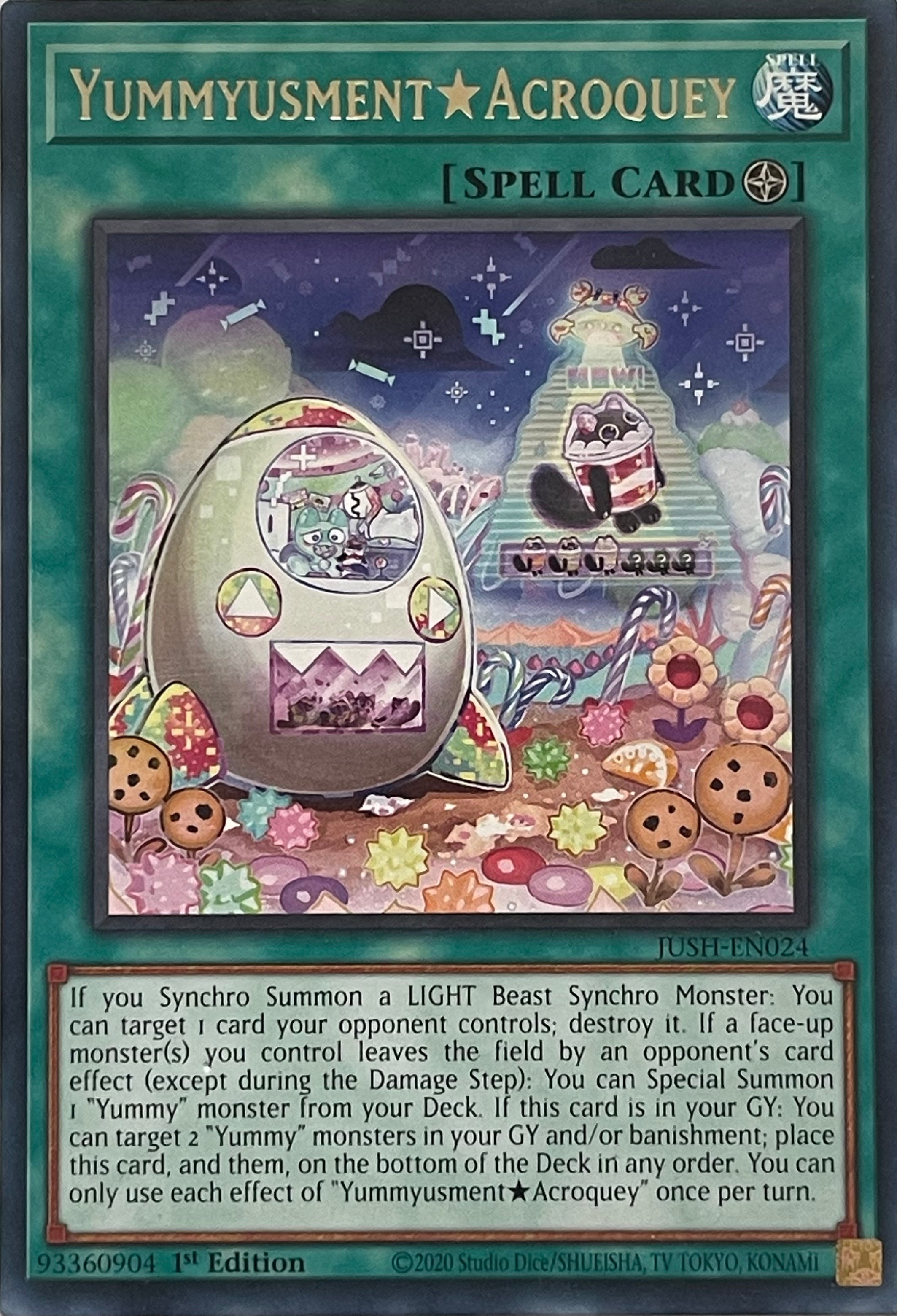 Yugioh! Yummyusment Acroquey JUSH-EN024 1st Edition Rare