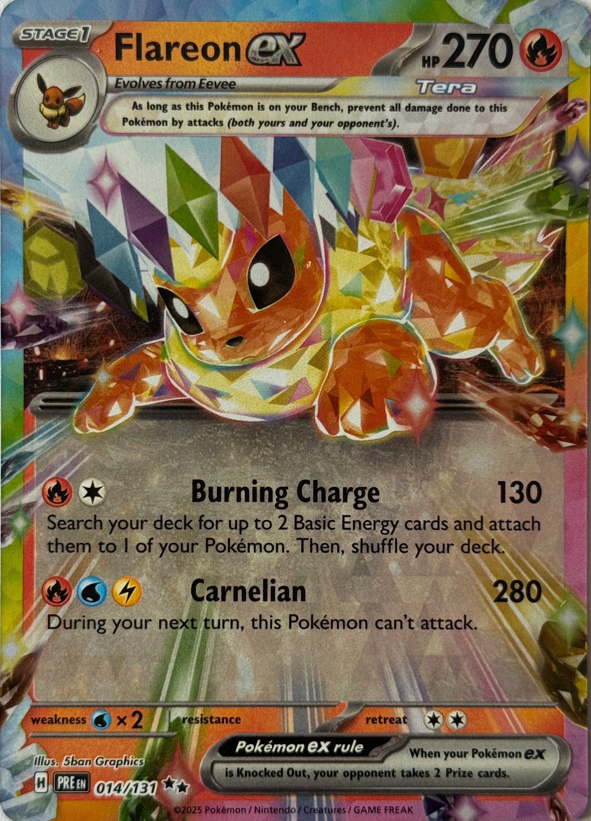 Pokemon Tcg Flareon Ex 014/131 Ultra rare