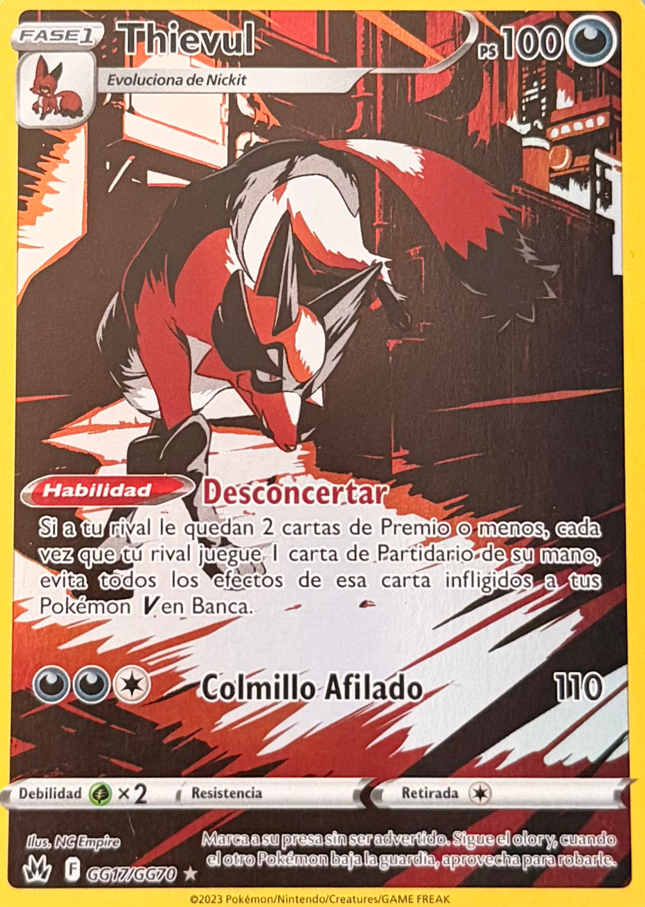 Pokemon Tcg Thievul GG17/GG70 (Español)