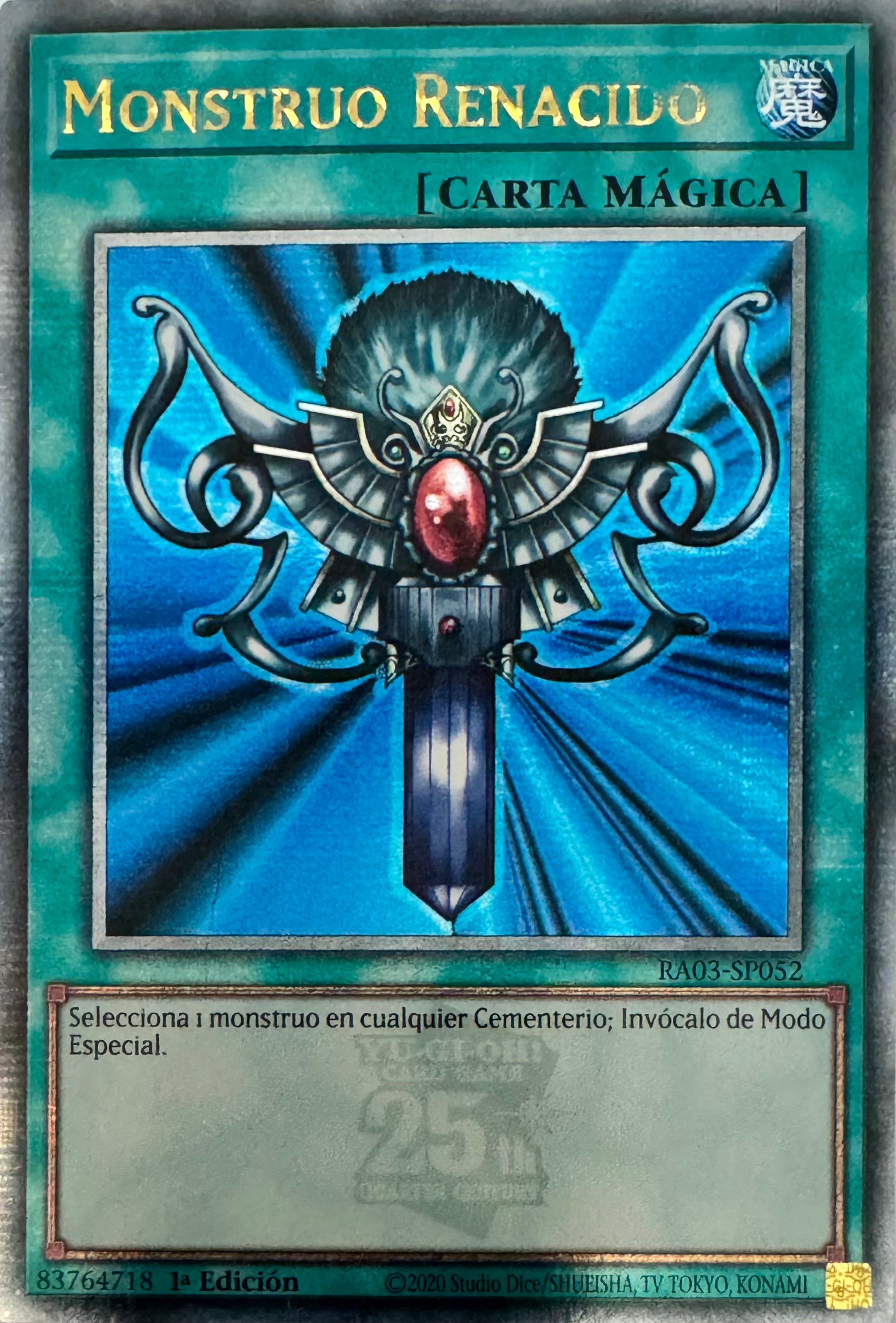 Yugioh! Monstruo Renacido Ra03-sp052 Quarter Century 1st Edition