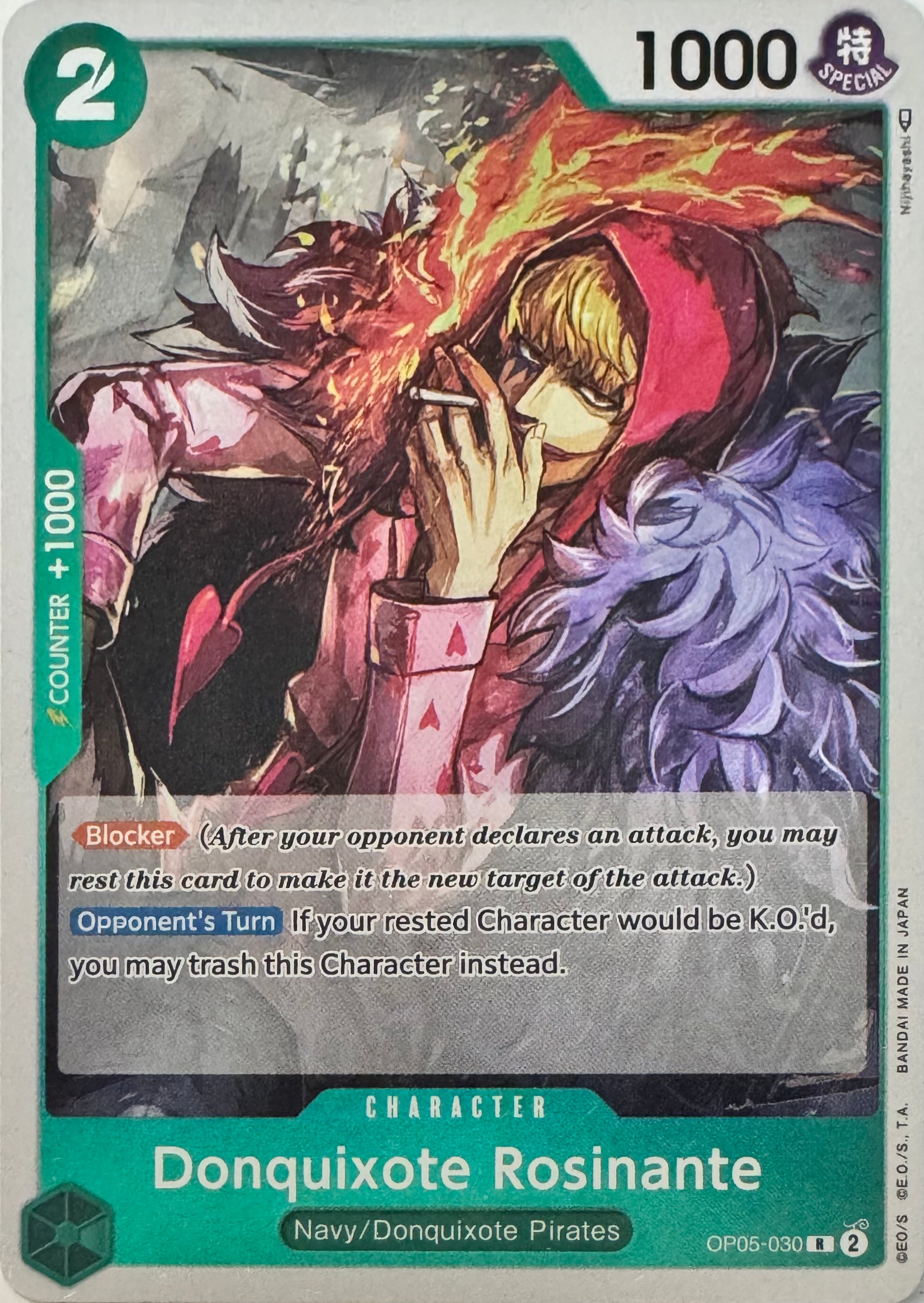 One Piece Tcg Donquixote Rosinante Op05-030 Foil