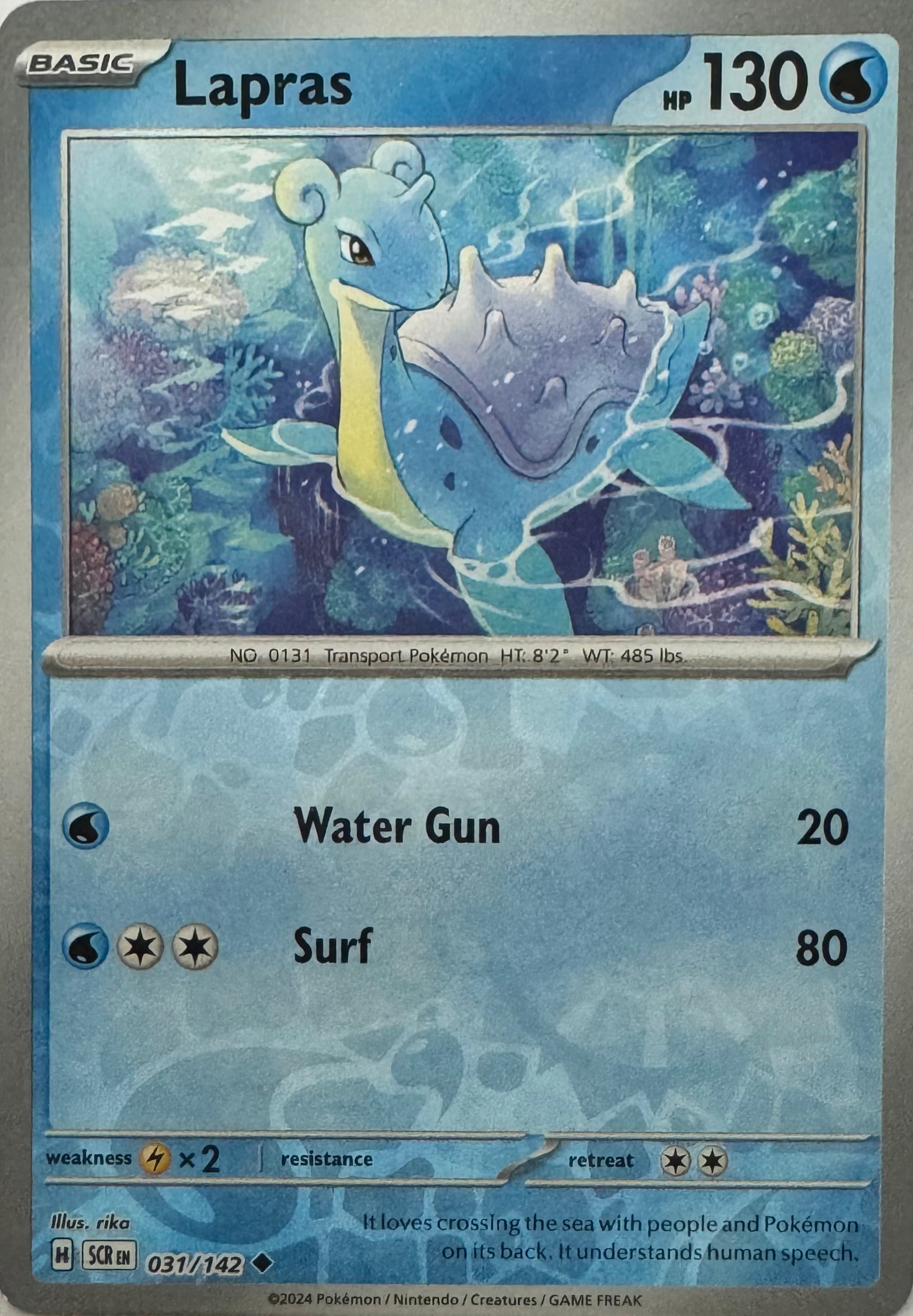 Pokemon Tcg Lapras 031/142 Reverse