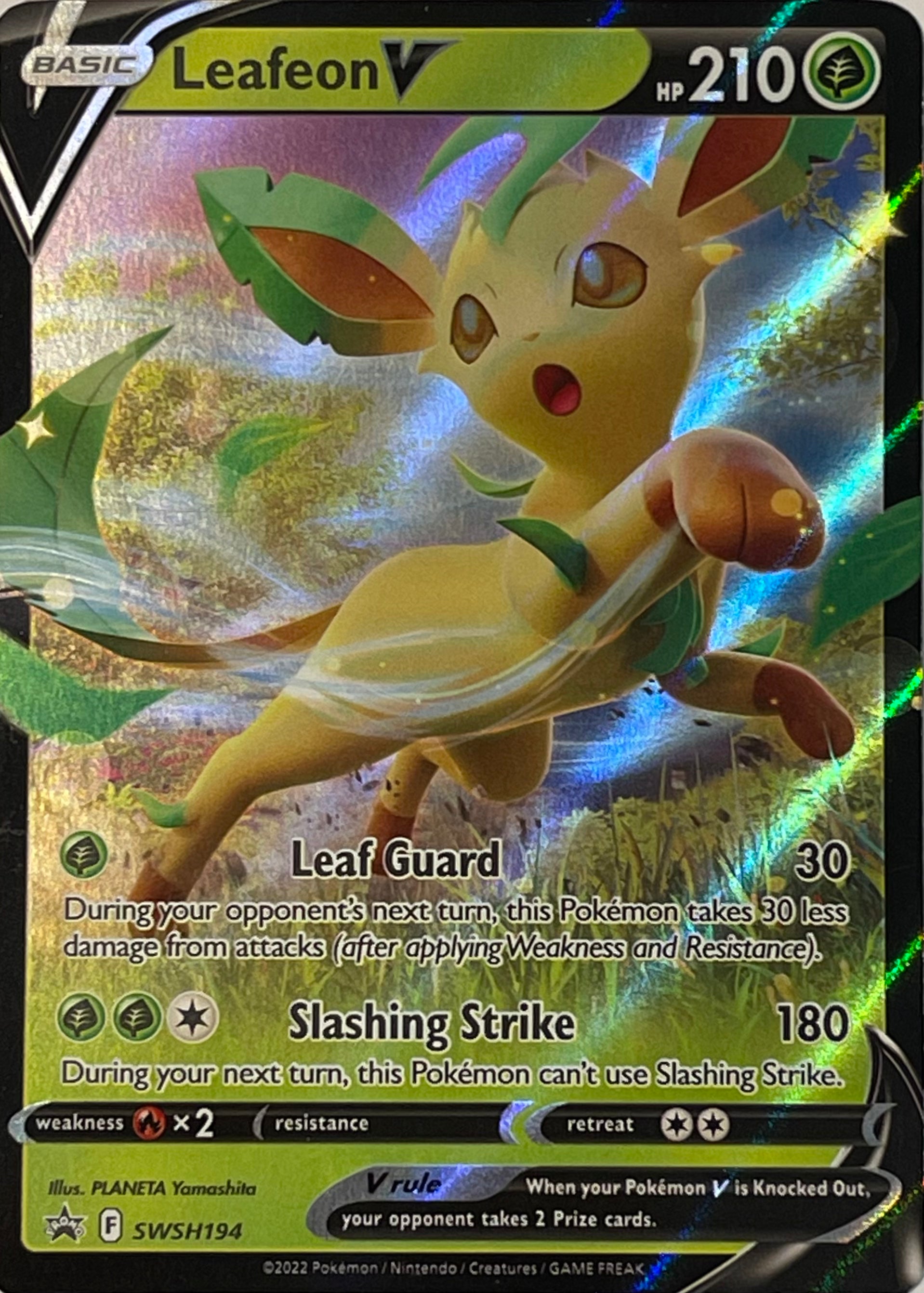 Pokemon Tcg Leafeon V SWSH194 Ultra rare