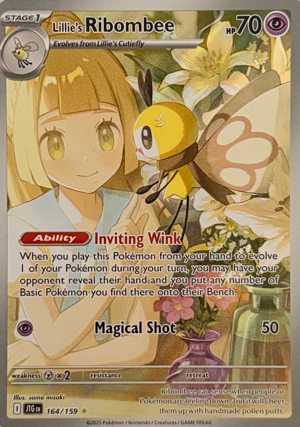 Pokemon Tcg Lillie’s Ribombee 164/159