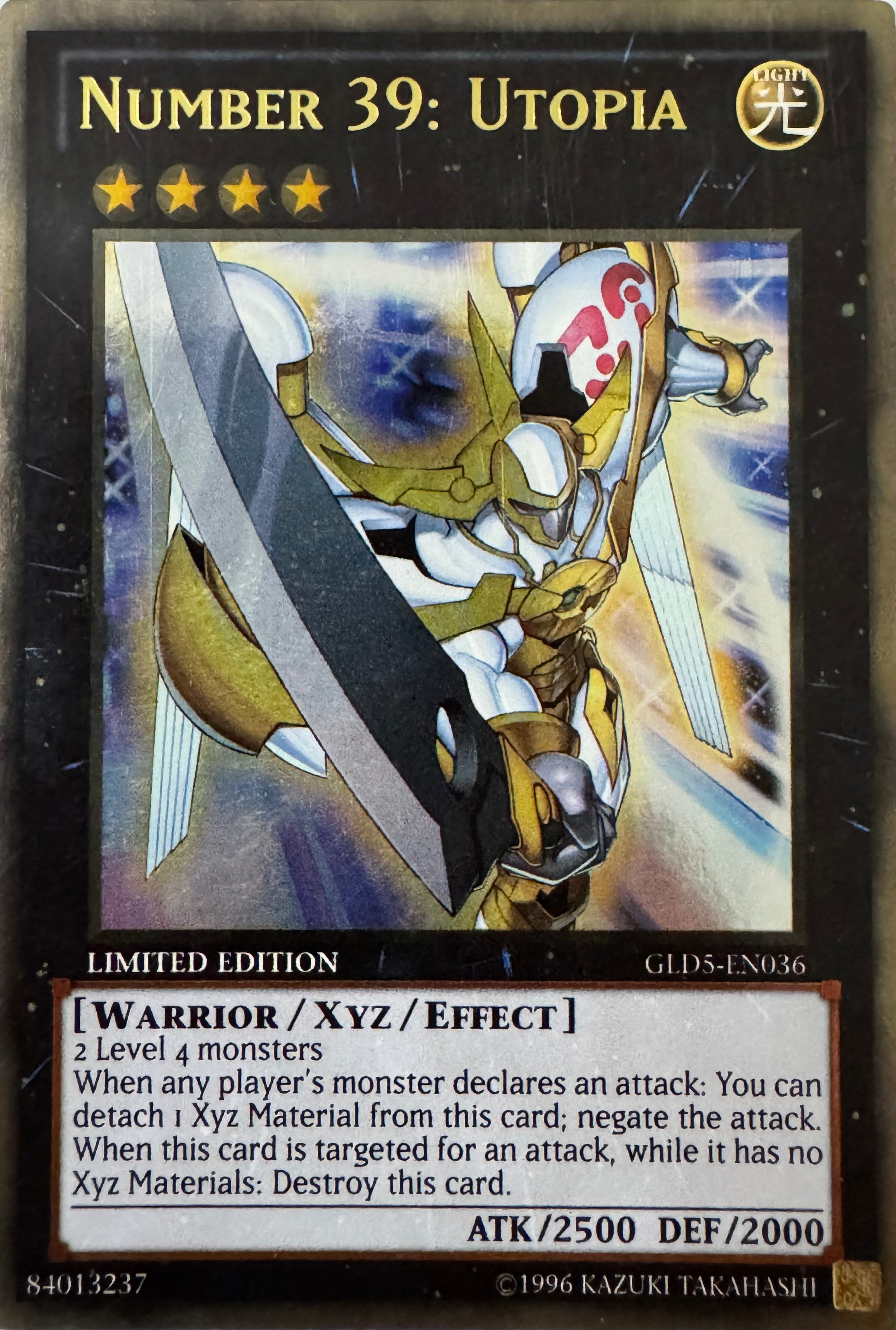 Yugioh! Number 39: Utopia Gld5-en036 Limited Edition Ultra Gold