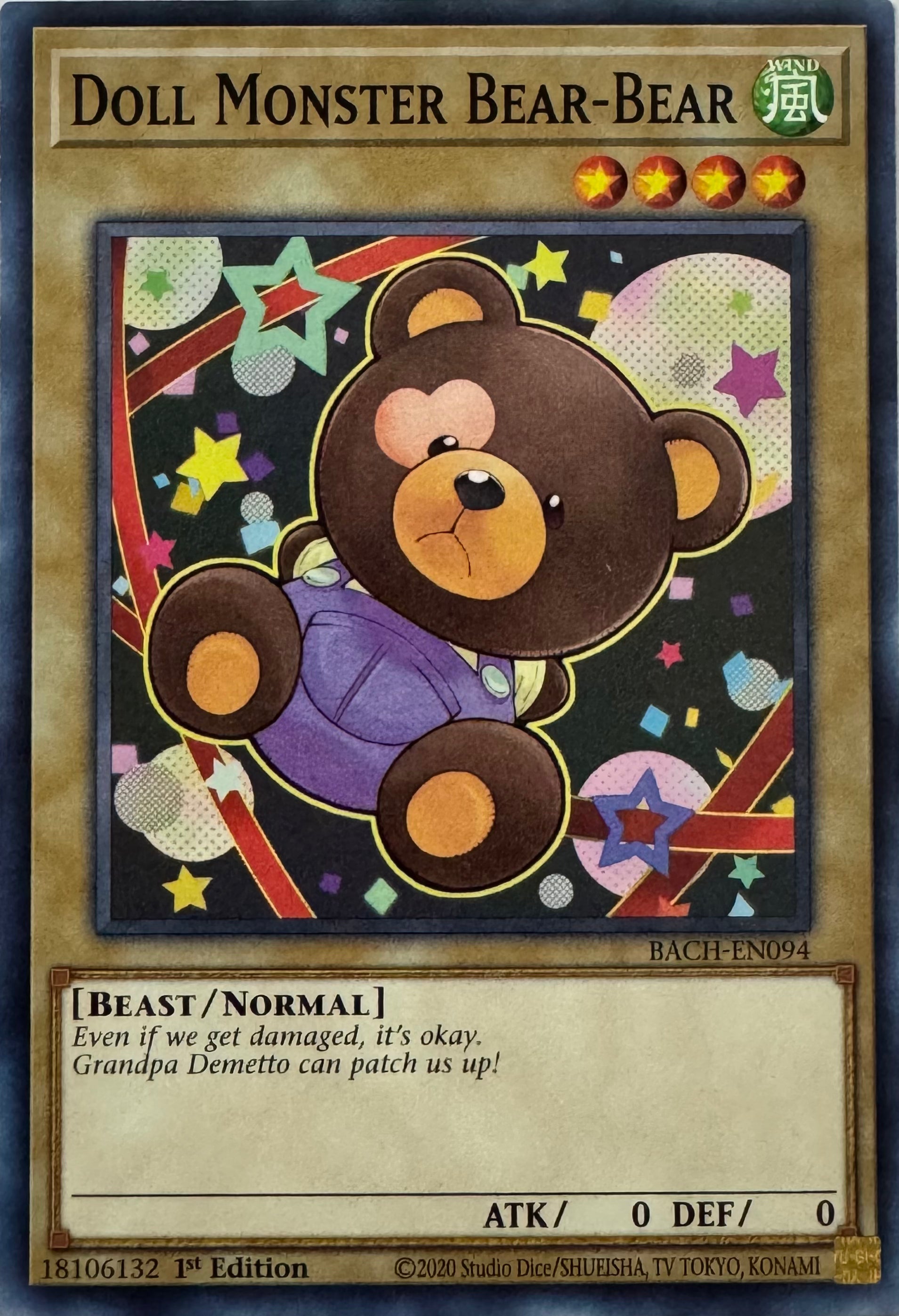 Yugioh! Doll Monster Bear-bear Bach-en094 1st Edition