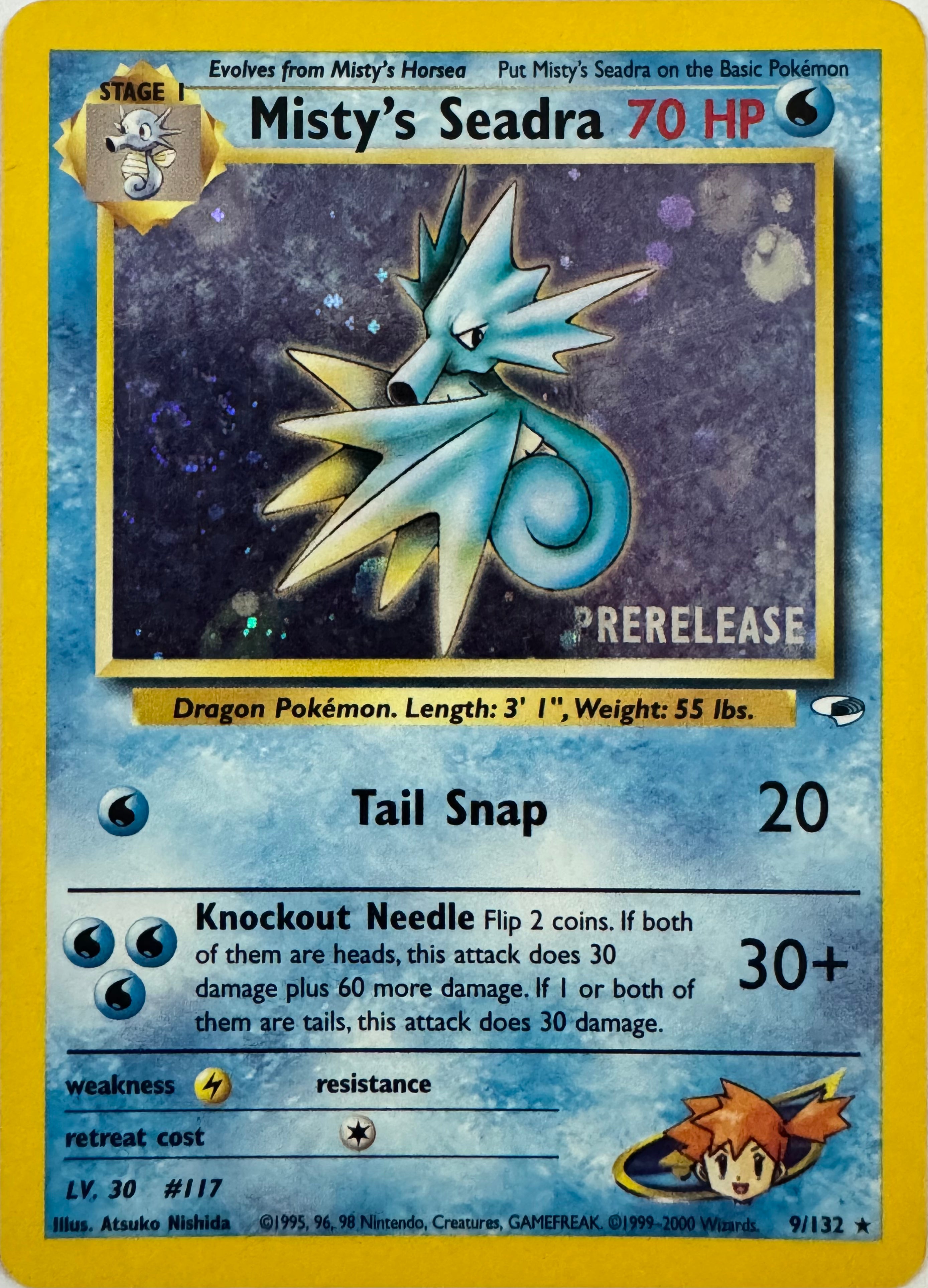 Pokemon Tcg Misty’s Seadra 9/132 Holo (Prerelease)