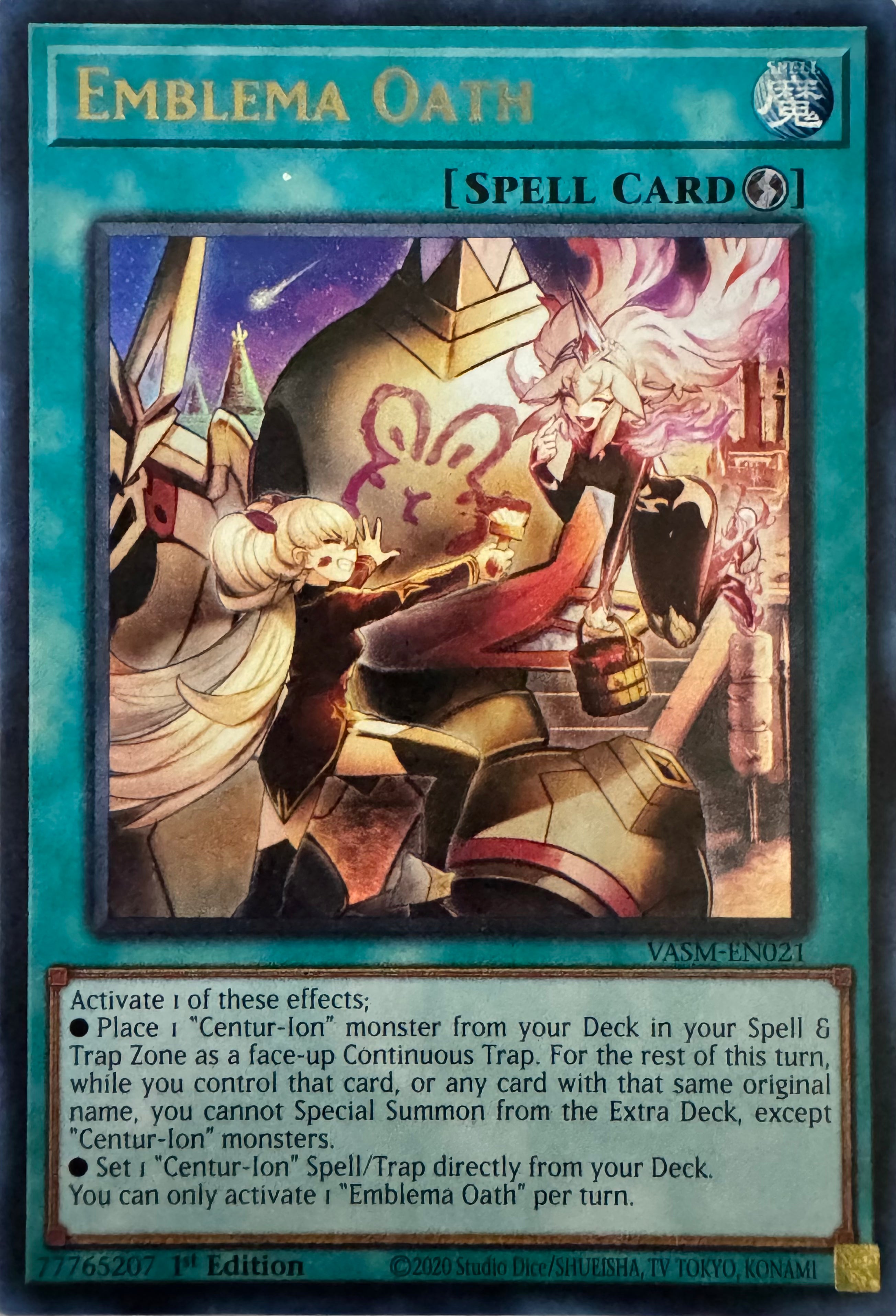 Yugioh! Emblema Oath Vasm-en021 1st Edition Ultra