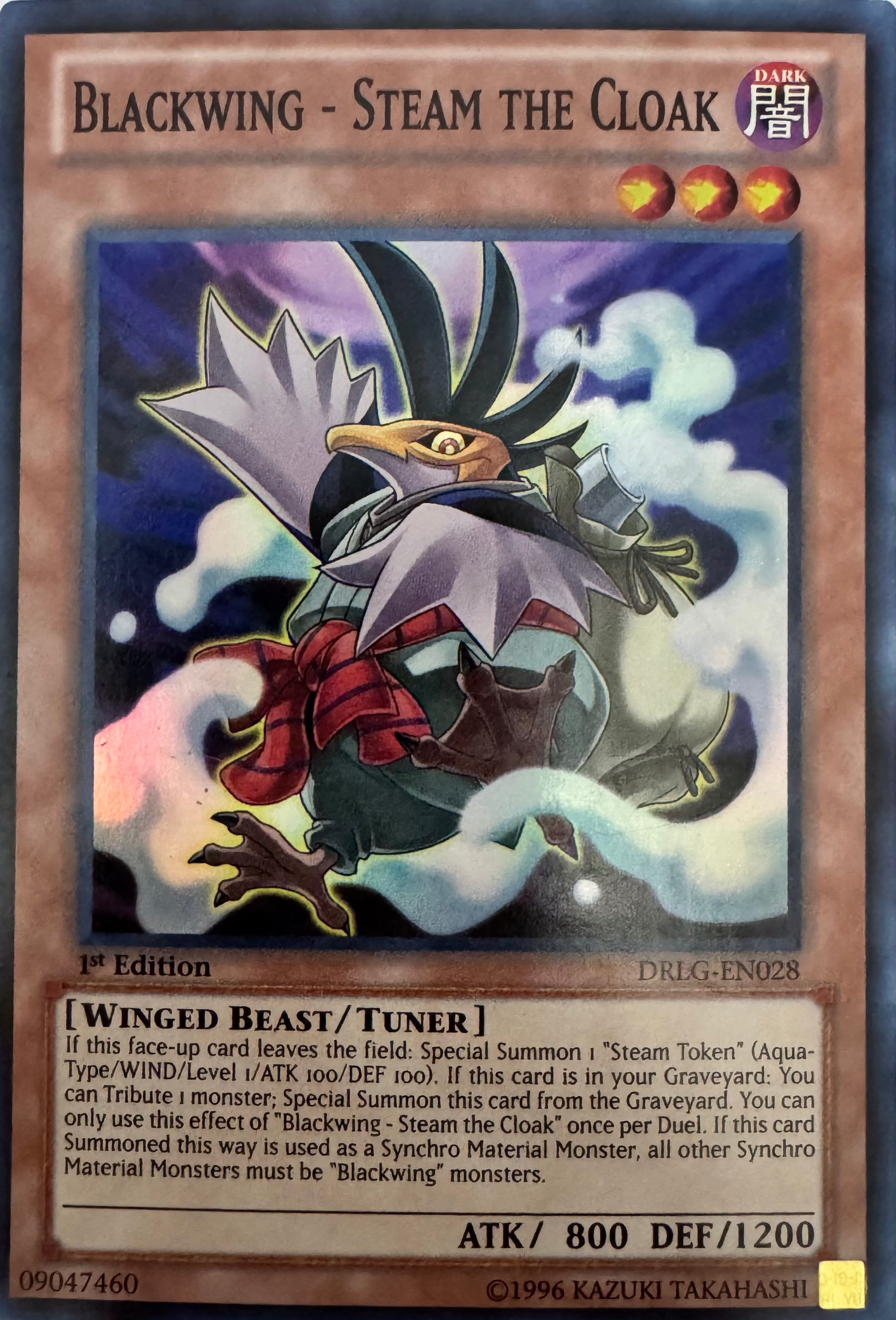 Yugioh! Blackwing - Steam The Cloak Drlg-en028 1st Edition Super Rare