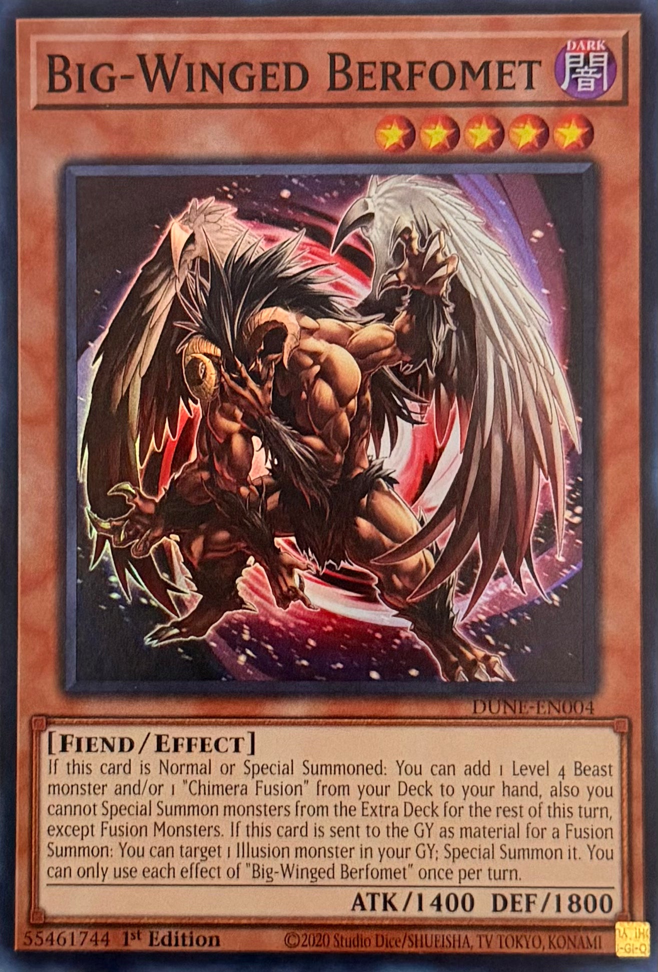 Yugioh! Big - Winged Berfomet DUNE-EN004