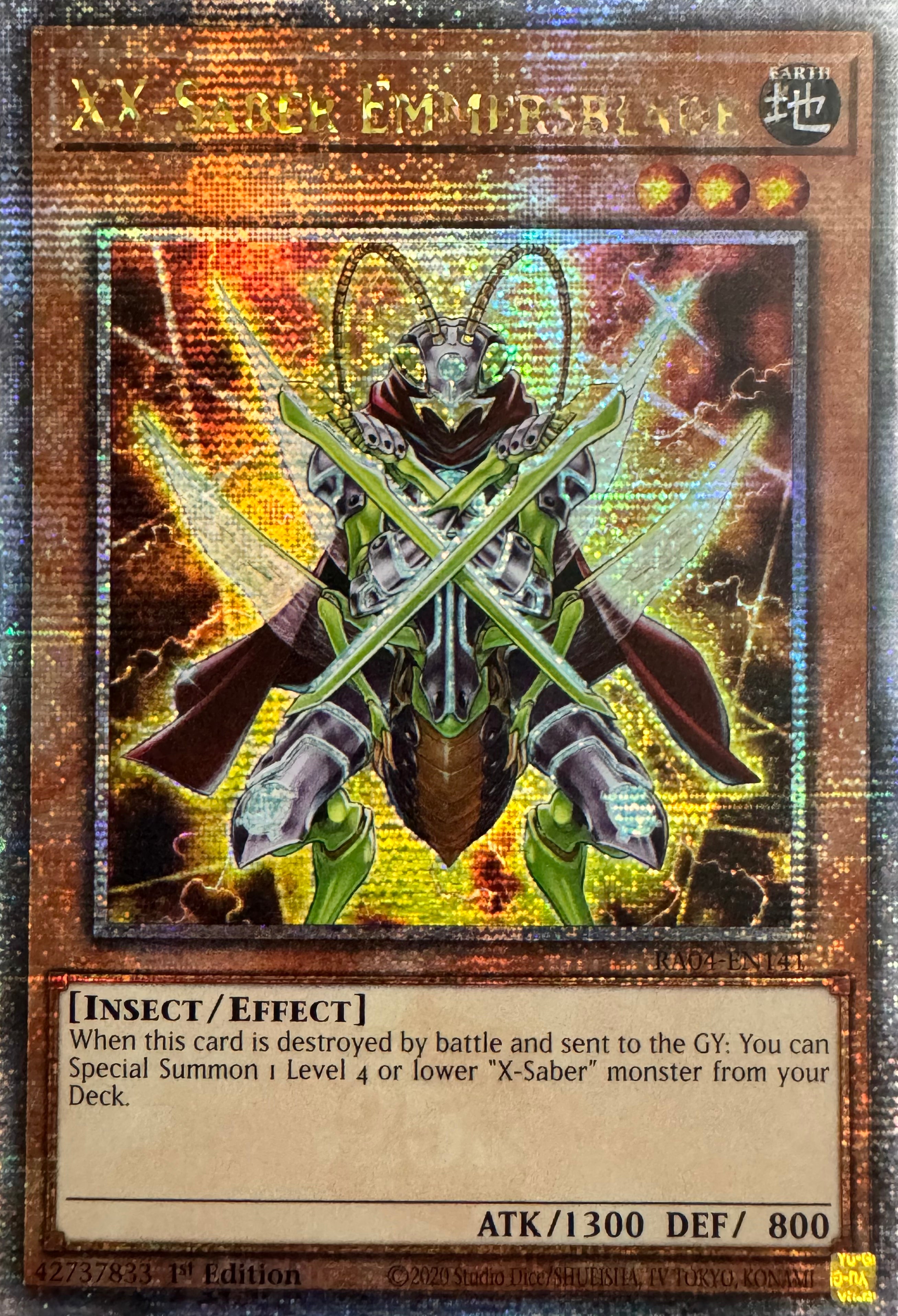 Yugioh! XX-Saber Emmersblade Ra04-en141 1st Edition Quarter
