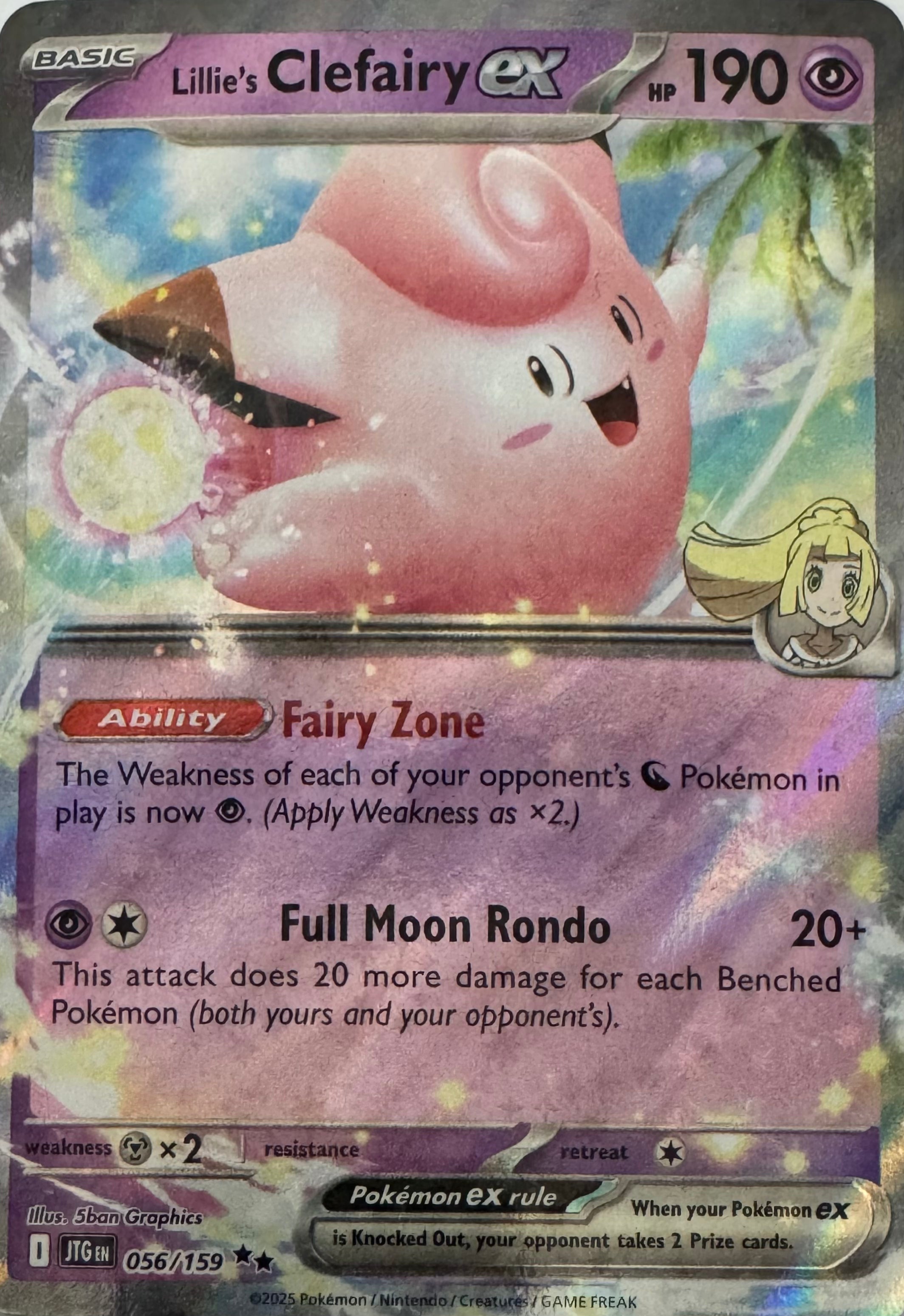 Pokemon Tcg Lillie’s Clefairy Ex 056/159
