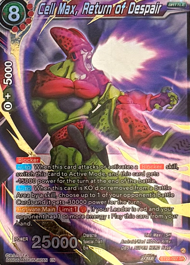 Dragon Ball Tcg Cell Max Return Of Despair BT22-027