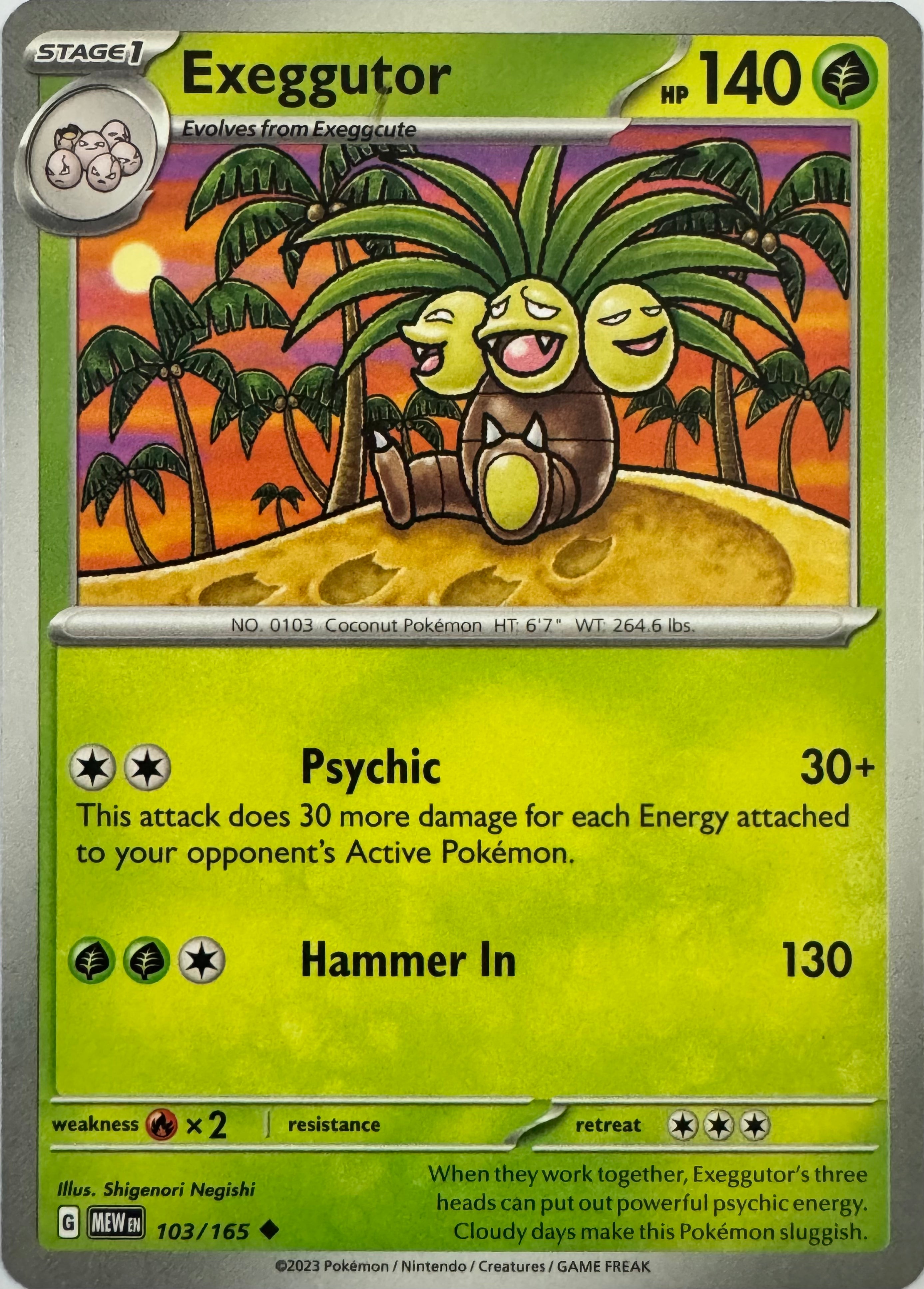 Pokemon Tcg Exeggutor 103/165
