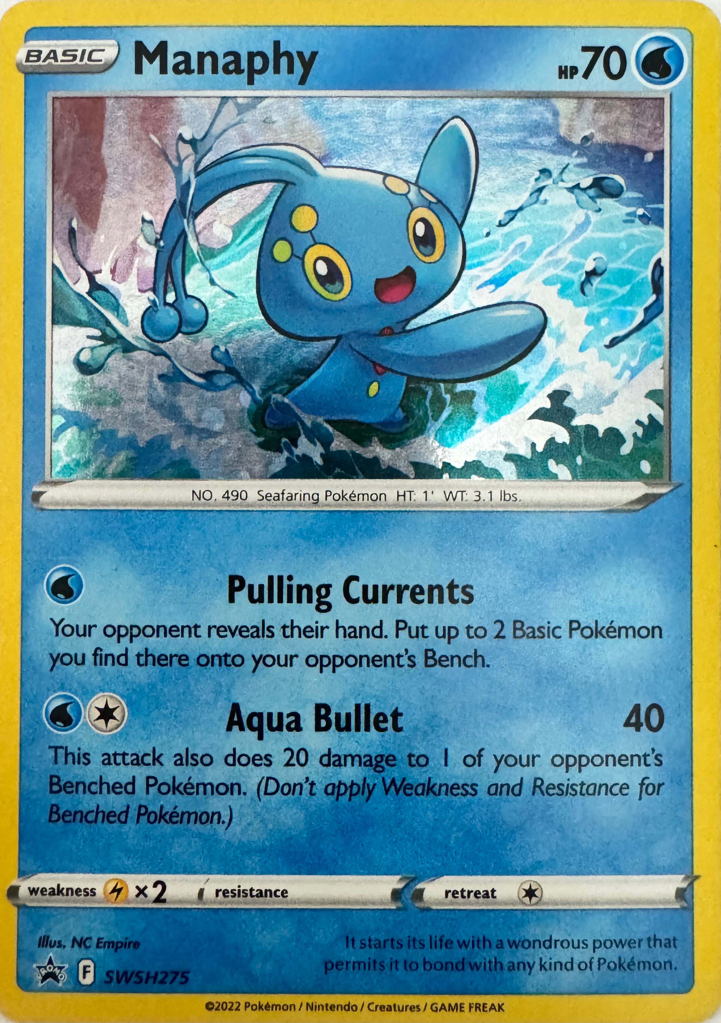 Pokemon Tcg Manaphy Swsh275 Holo (Promo)
