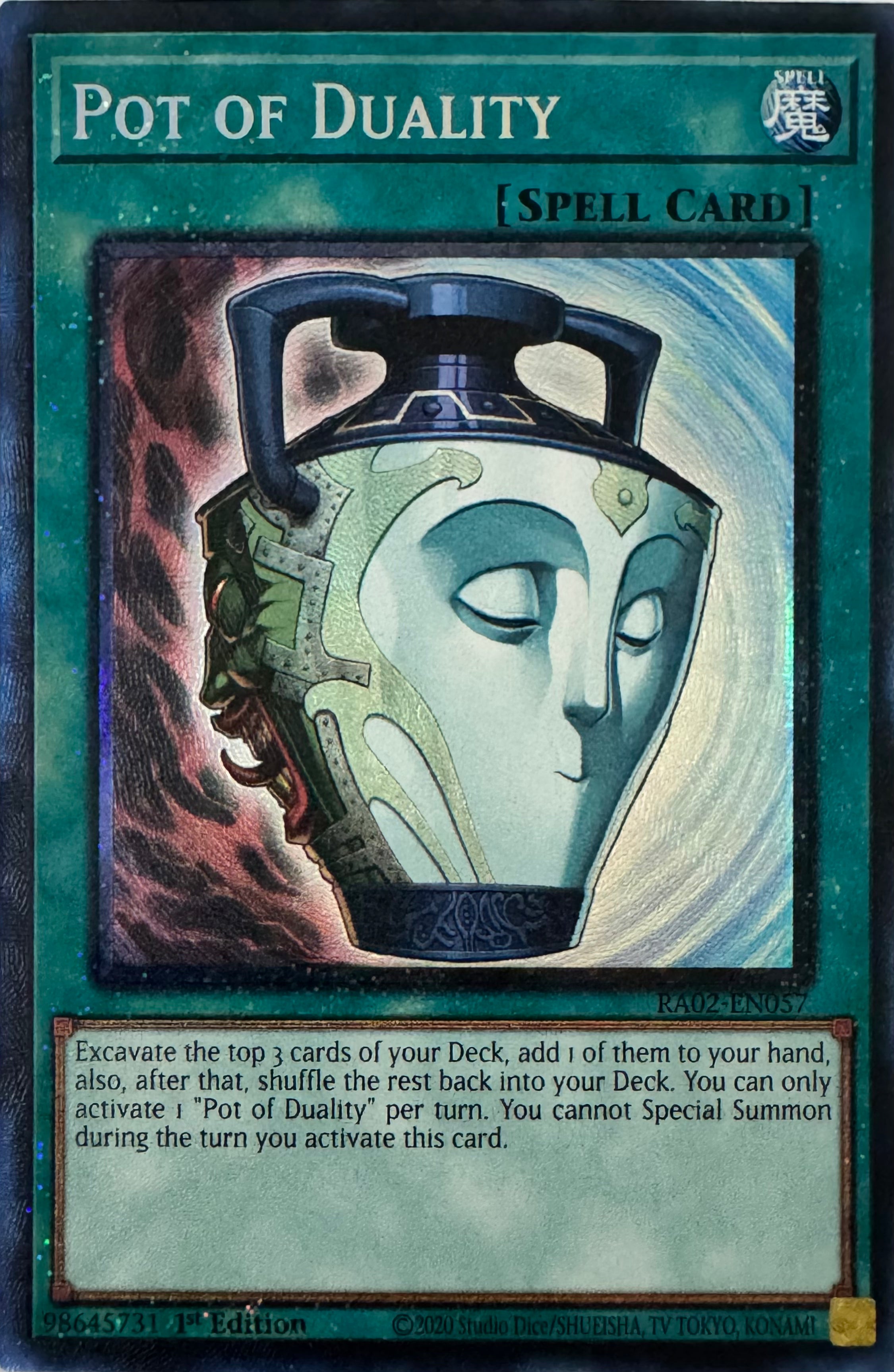 Yugioh! Pot Of Duality Ra02-en057 1st Edition Collector