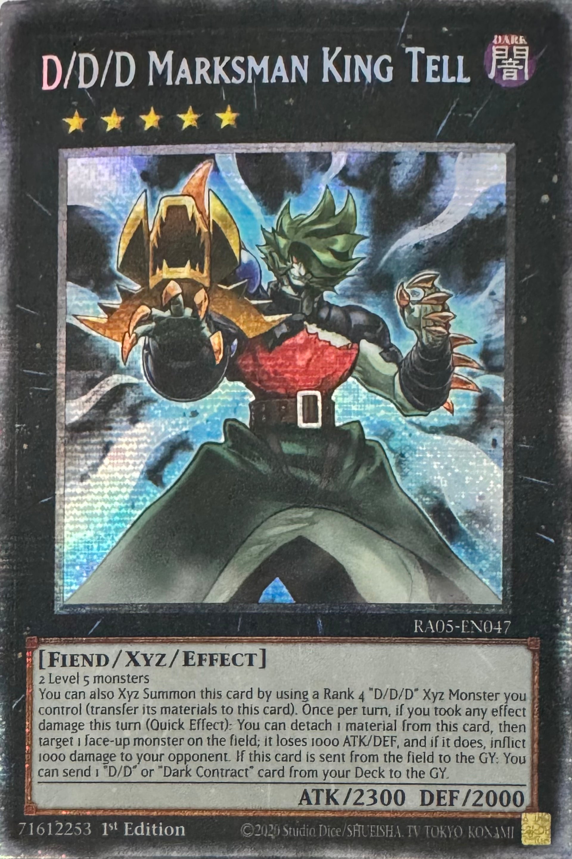 Yugioh! D/d/d Marksman King Tell Ra05-en047 1st Edition Starlight