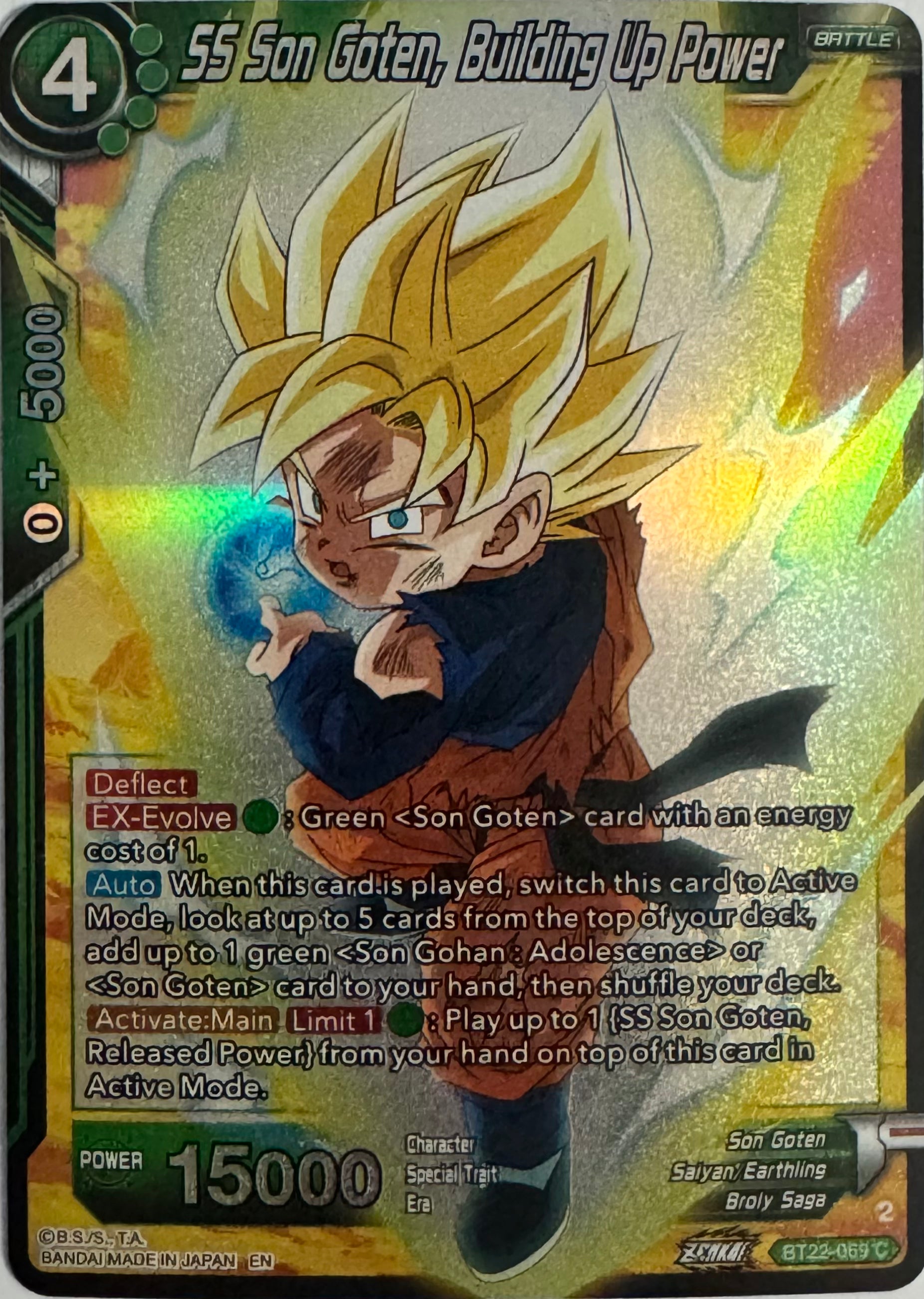 Dragon Ball Tcg Ss Son Goten, Building Up Power Bt22-069