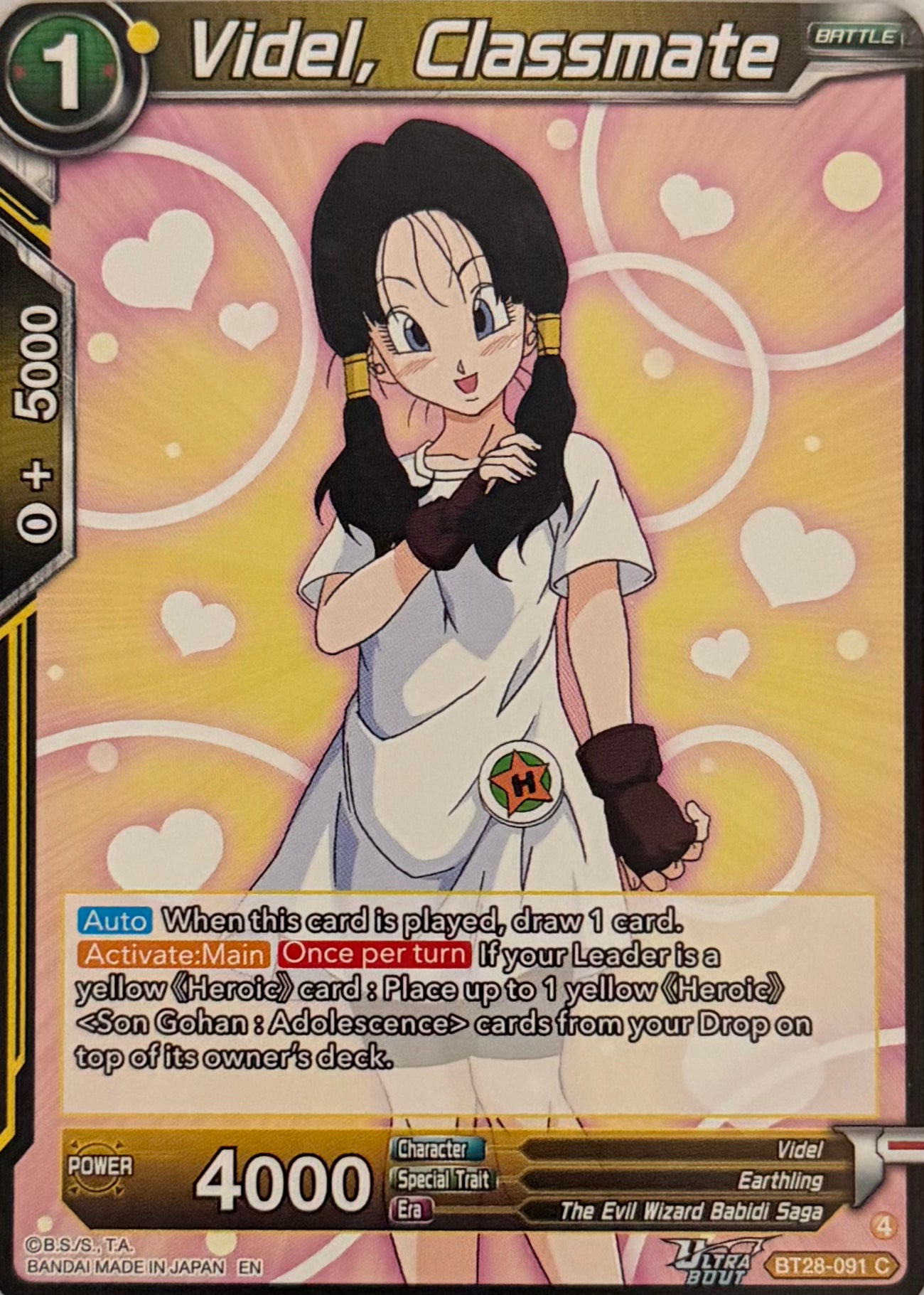 Dragon Ball Tcg Videl, Classmate BT28-091