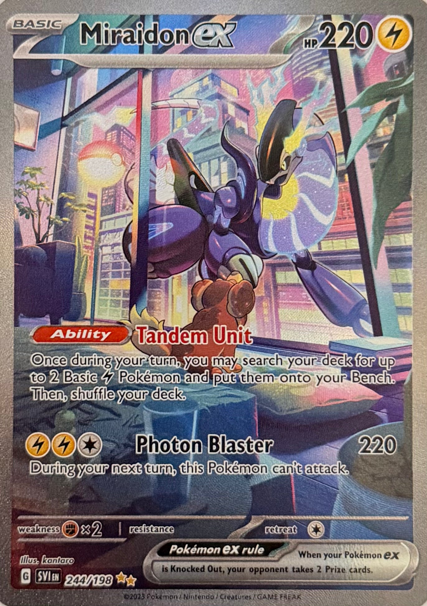 Pokemon Tcg Miraidon Ex 244/198