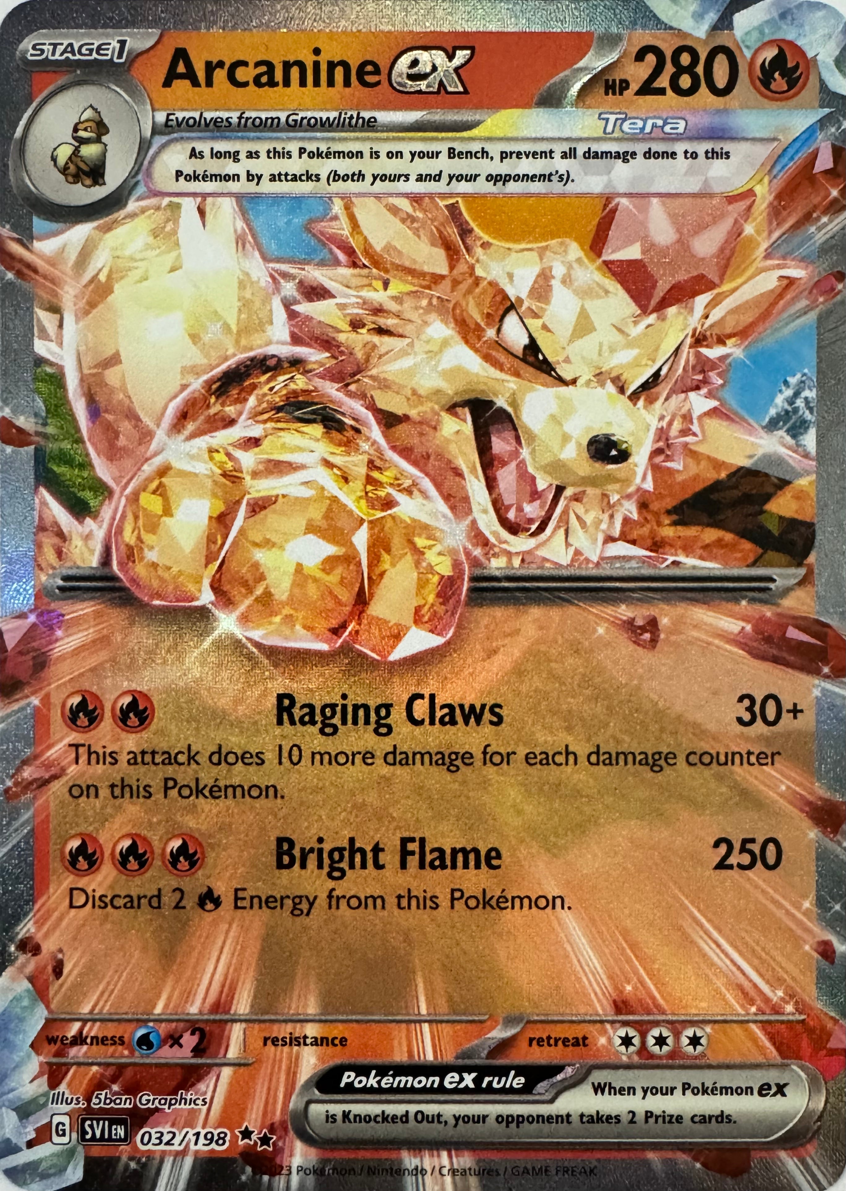 Pokemon Tcg Arcanine Ex 032/198