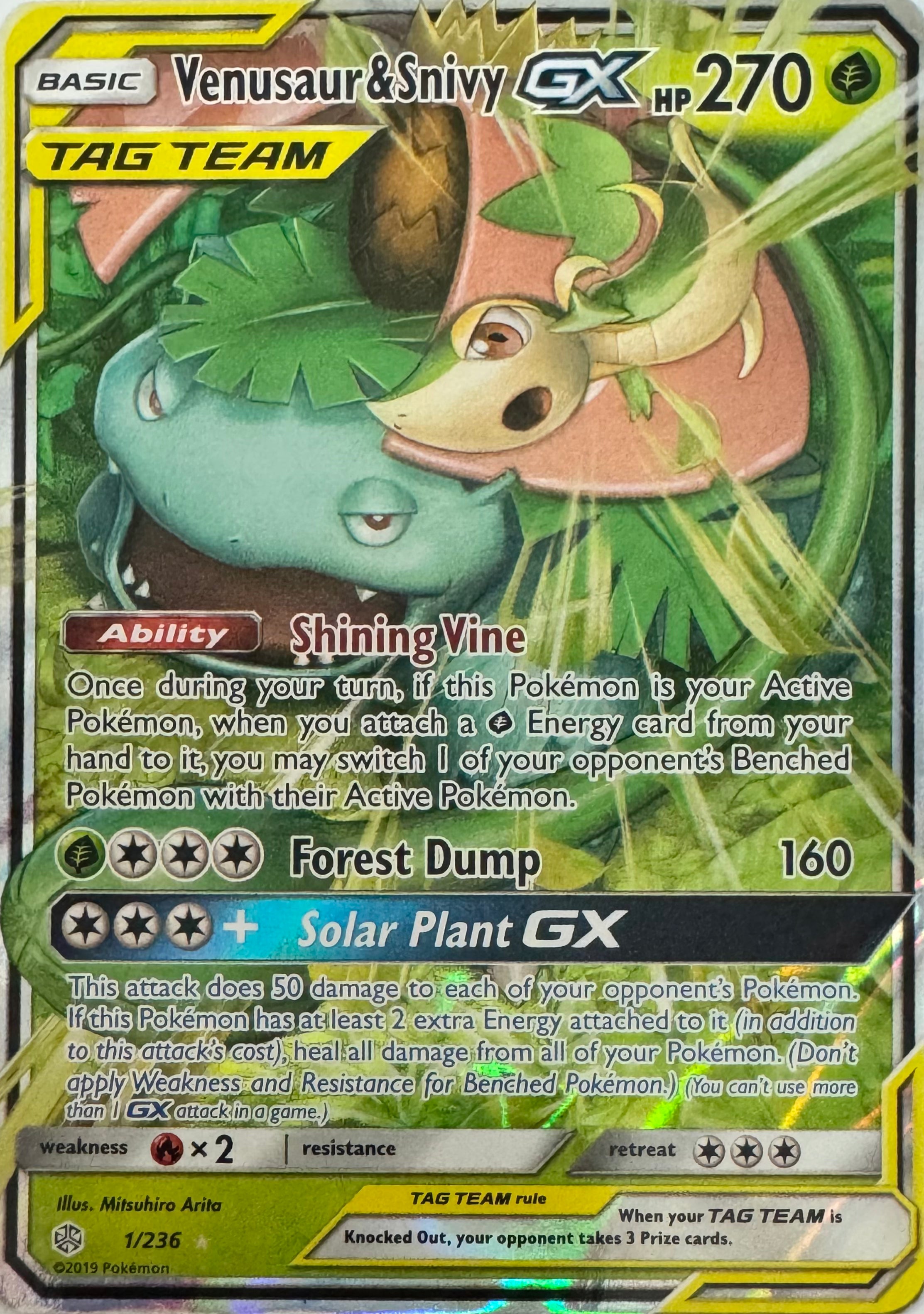 Pokemon Tcg Venusaur & Snivy Gx 1/236