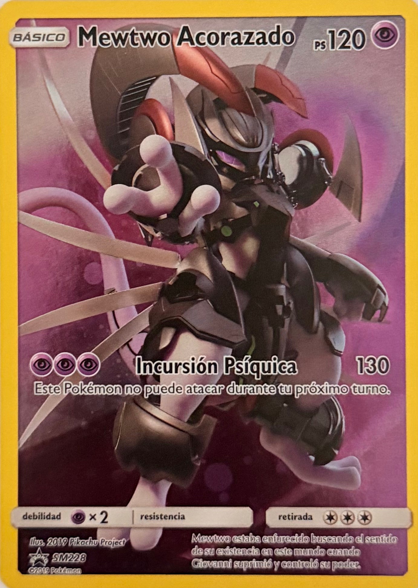Pokemon Tcg Mewtwo Acorazado SM228 Español