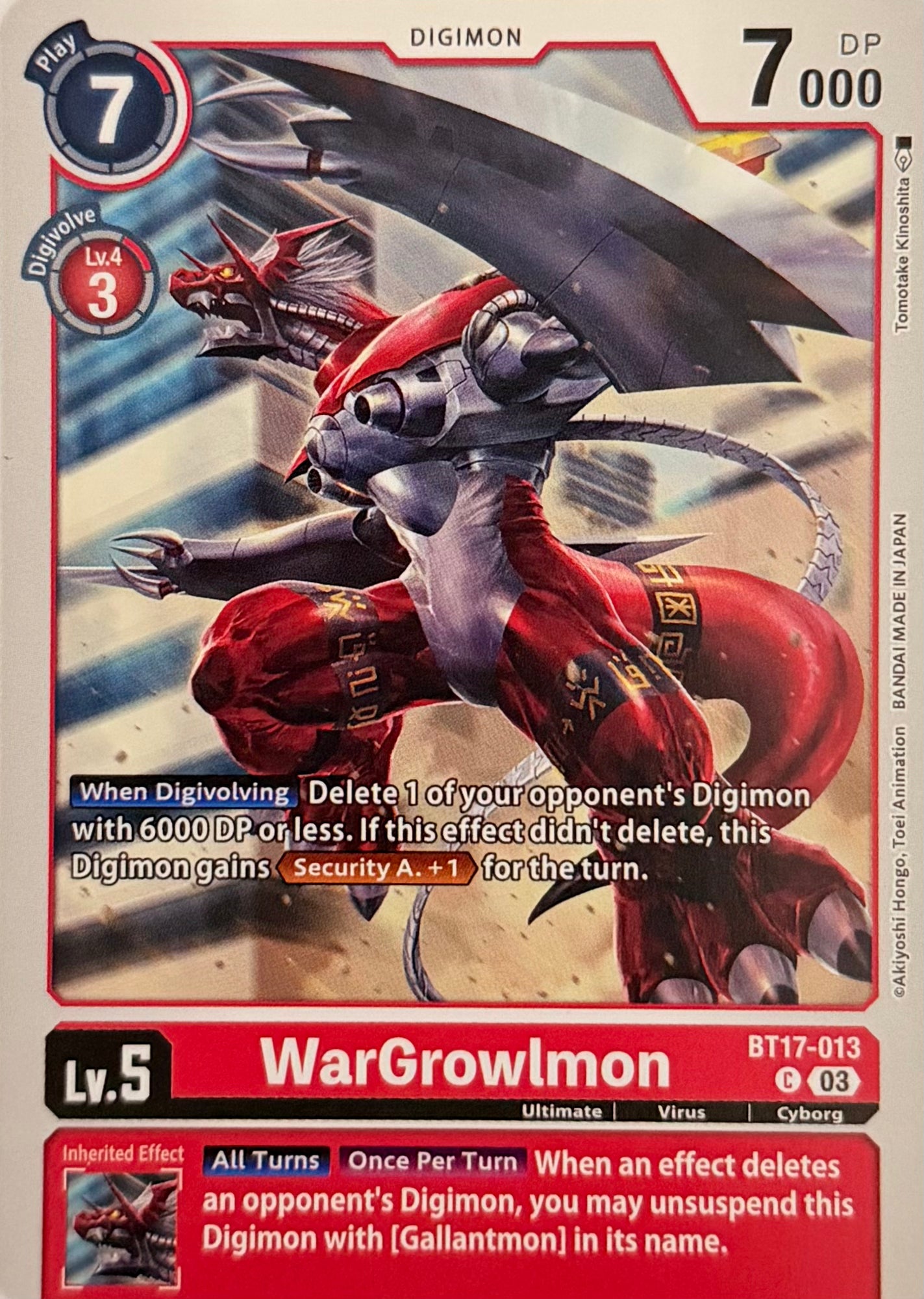 Digimon Tcg Wargrowlmon BT17-013