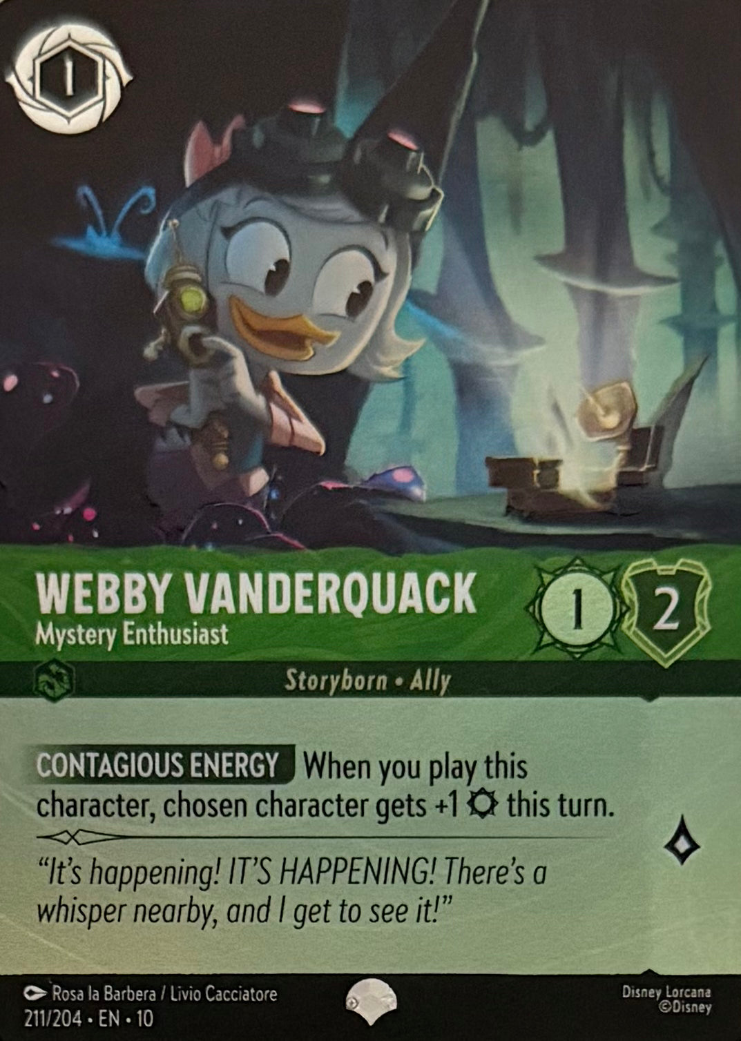 Disney Lorcana Webby Vanderquack 211/204 Epic