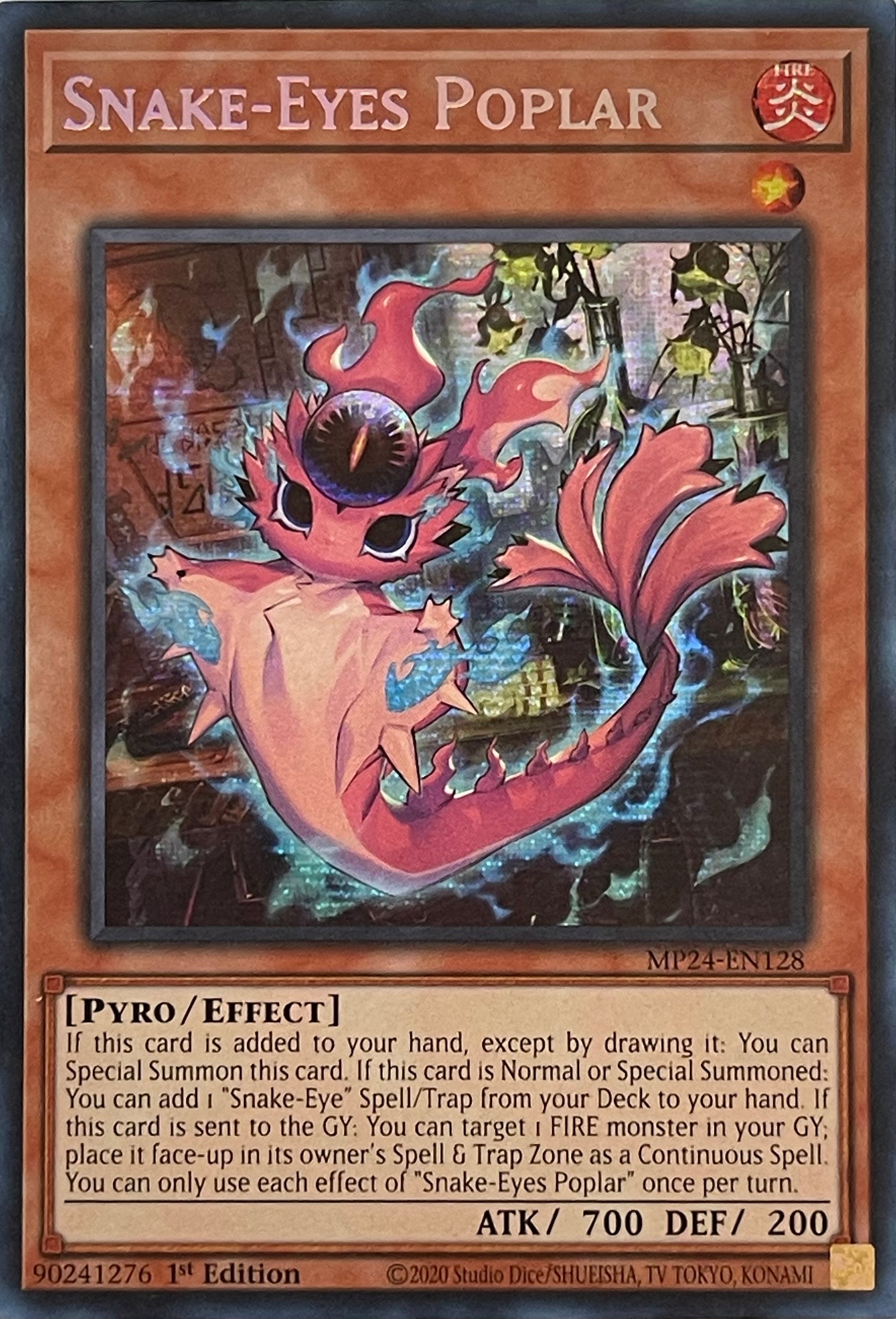 Yugioh! Snake-Eyes Poplar MP24-EN128 1st Edition Prismatic