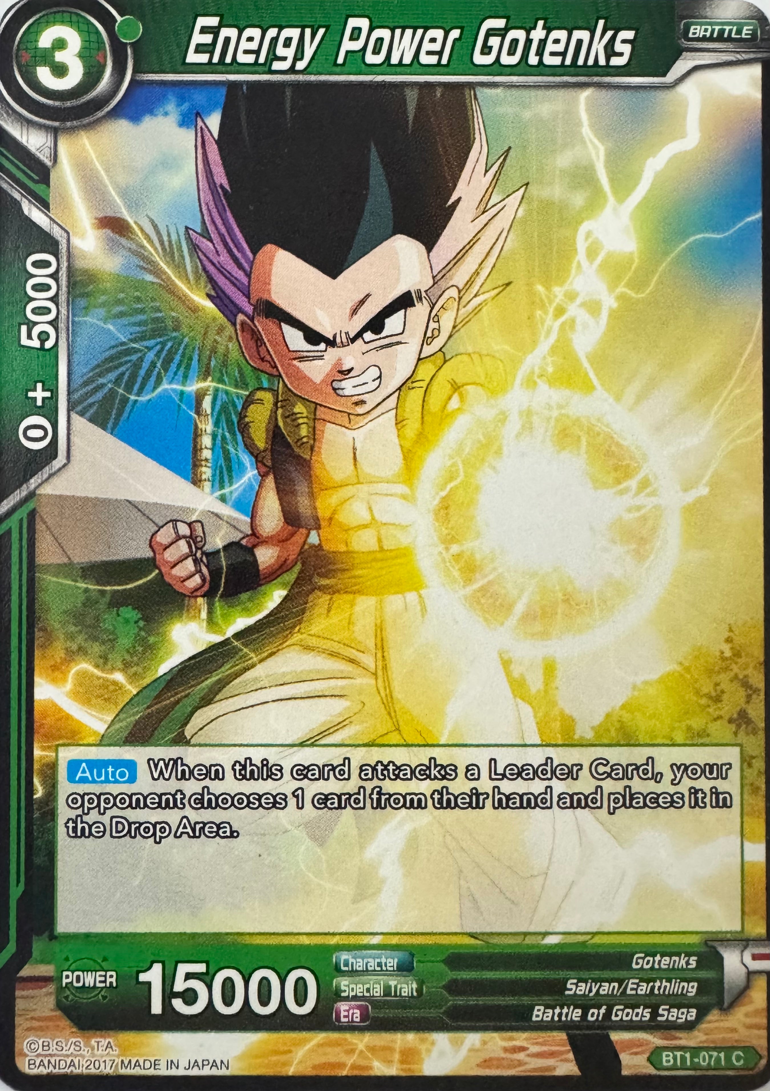 Dragon Ball Tcg Energy Power Gotenks Bt1-071